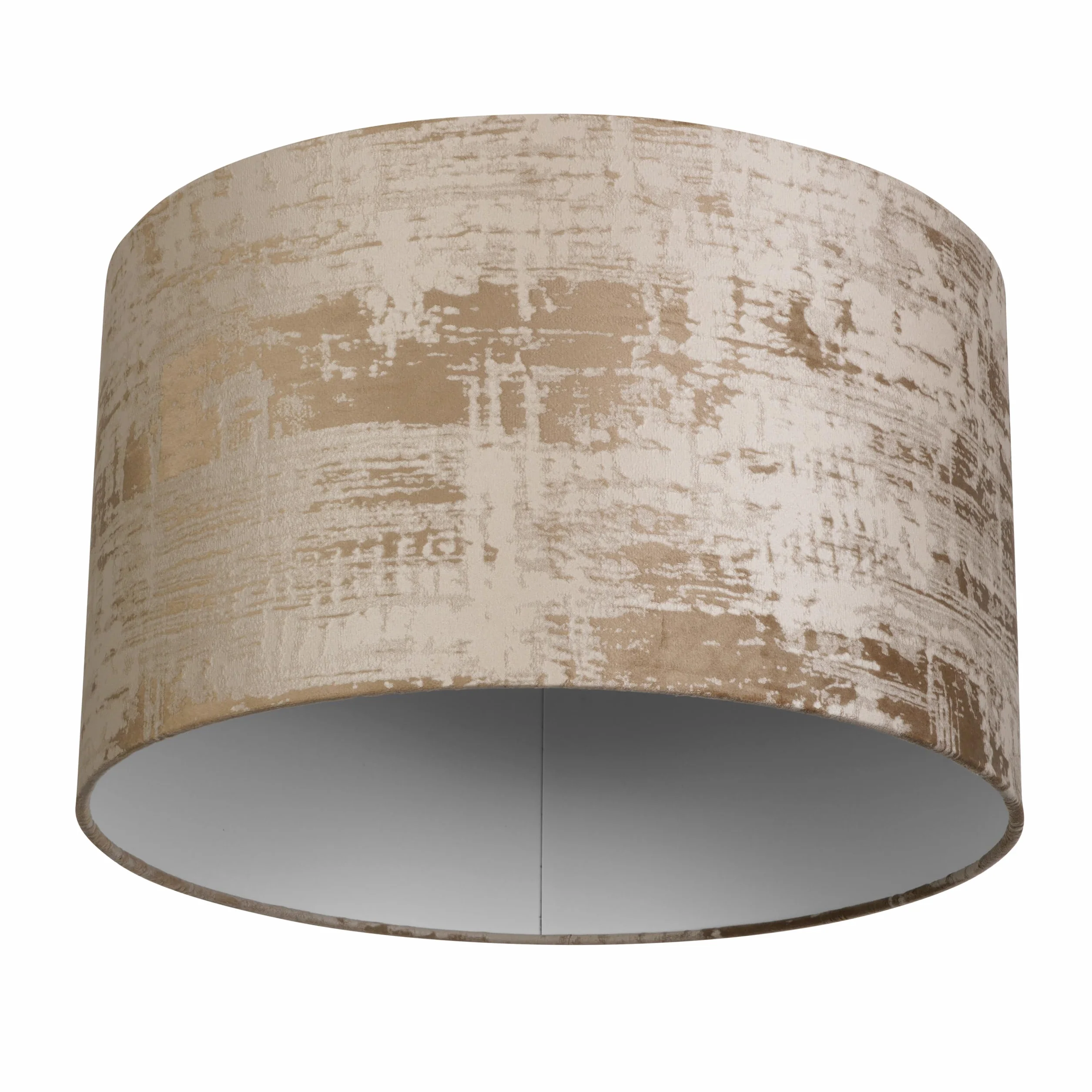 REV Okrągły klosz w stylu vintage wysokiej jakości bawełna, średnica 42 cm, zamiennik abażuru do lampy wiszącej i stojącej, oprawka E27, kolor taupe