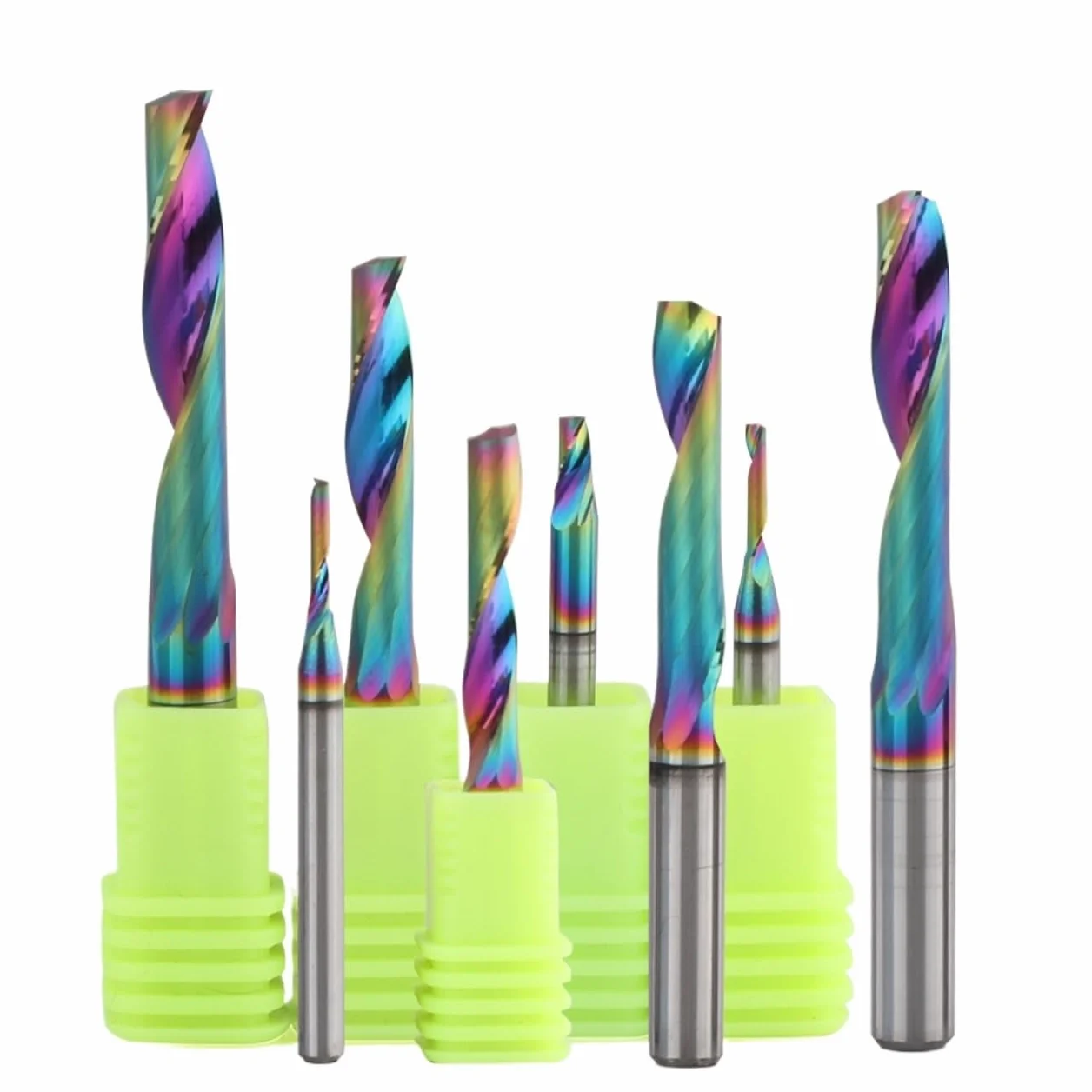 Zestaw wierteł z węglika spiekanego, 5 szt. Frez spiralny 3,175-12 mm Młyn trzpieniowy Powlekany obrotowy Bity(8x52x90L)