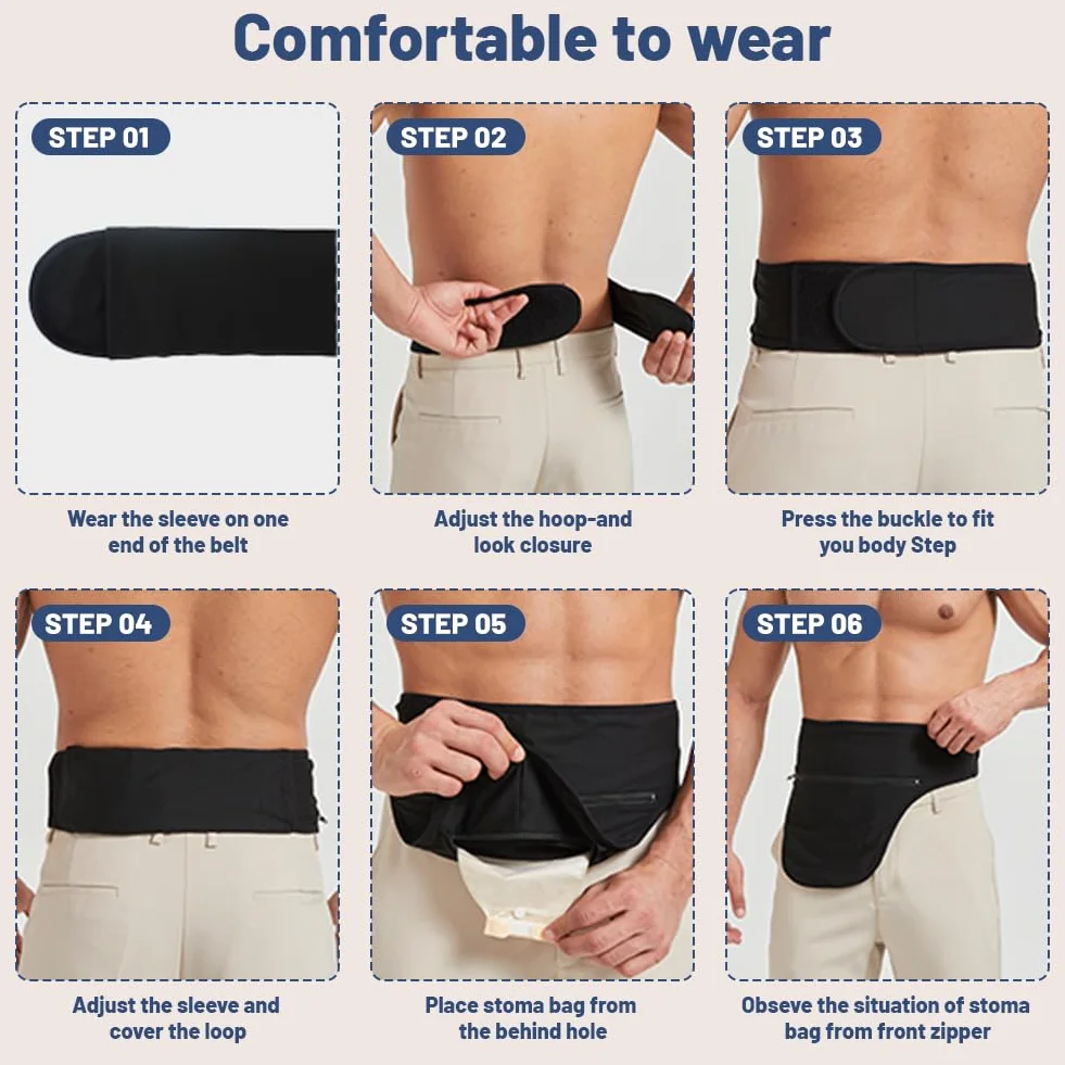 Stoma pasek regulowany stretch worek stomijny do kolostomii XL