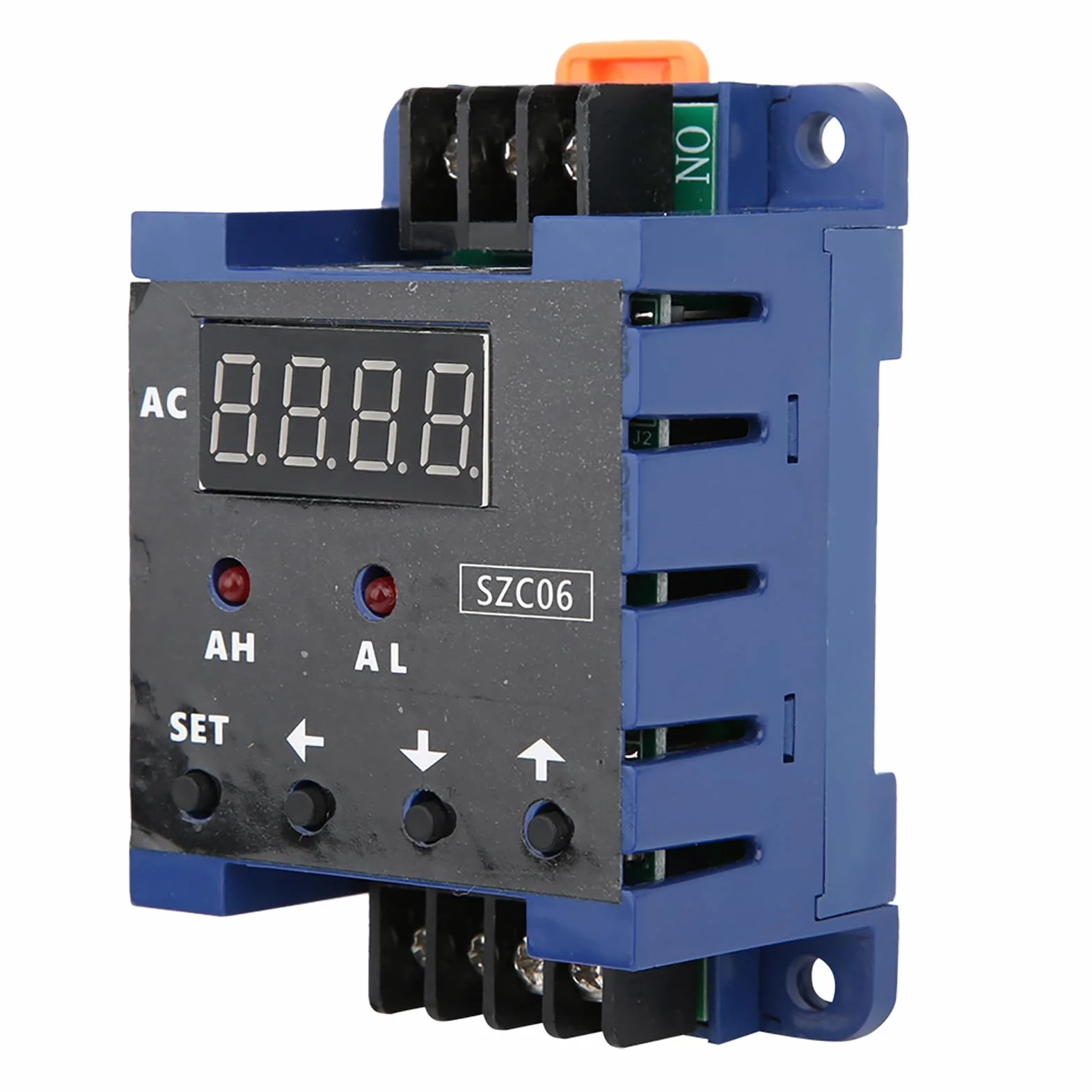 Cyfrowy amperomierz AC elektryczny SZC06 AC110‑220V 0,3‑50A zakres pomiarowy górna dolna granica przekaźnik opóźnienia alarmu (50A)