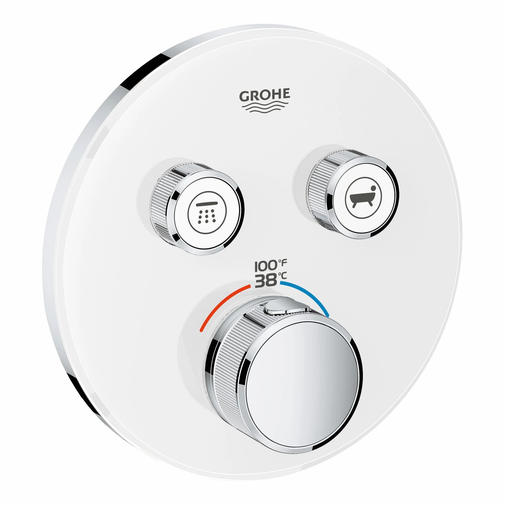 GROHE 29160LS0 Grohtherm Smartcontrol podwójna funkcja termostatyczna wykończenie z modułem sterującym, kolor biały księżycowy, bez SmartBox