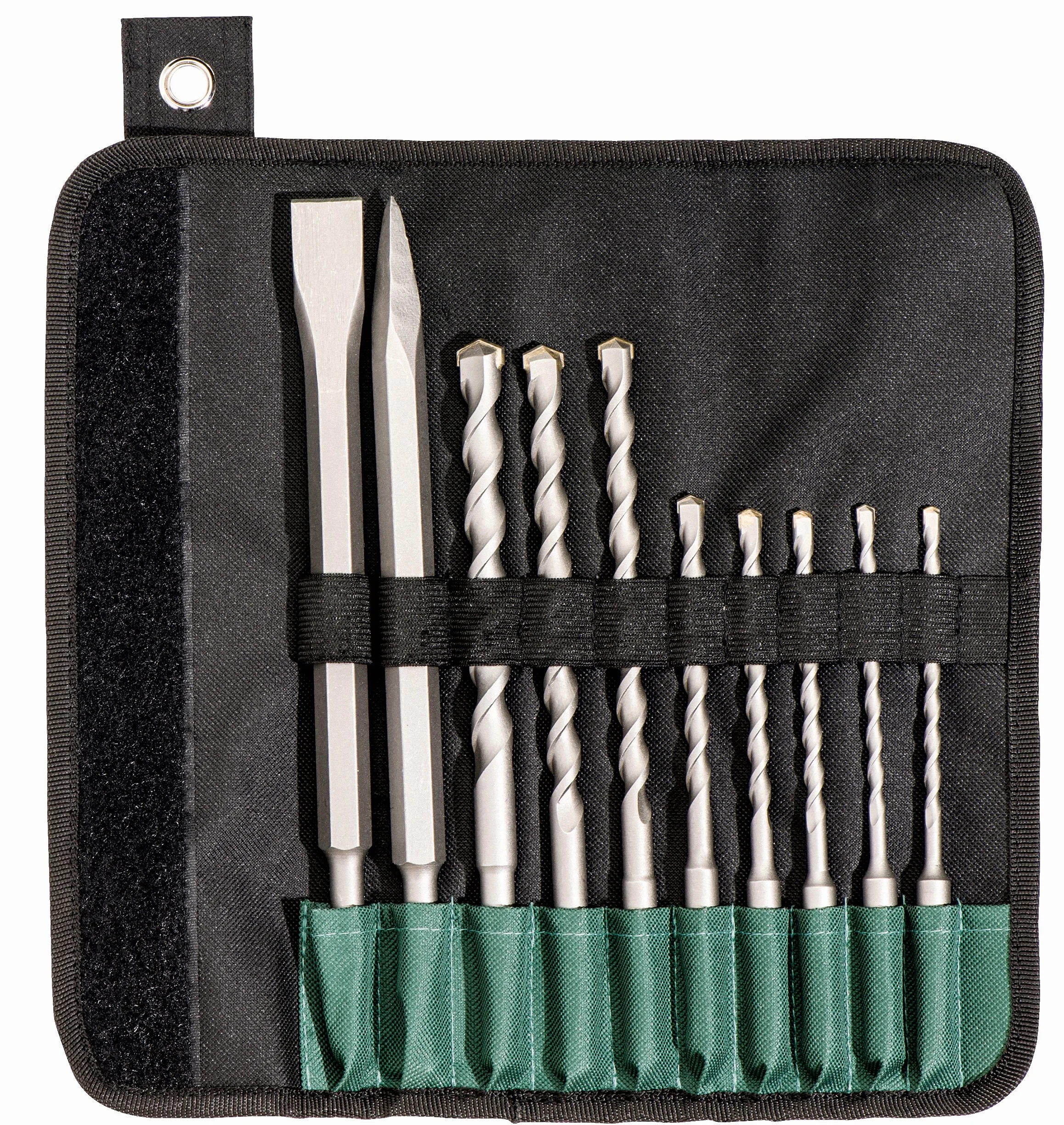 Metabo 630824000 SDS-Plus klasyczny zestaw wierteł/dłut, 0 V, zielony, zestaw 10 sztuk