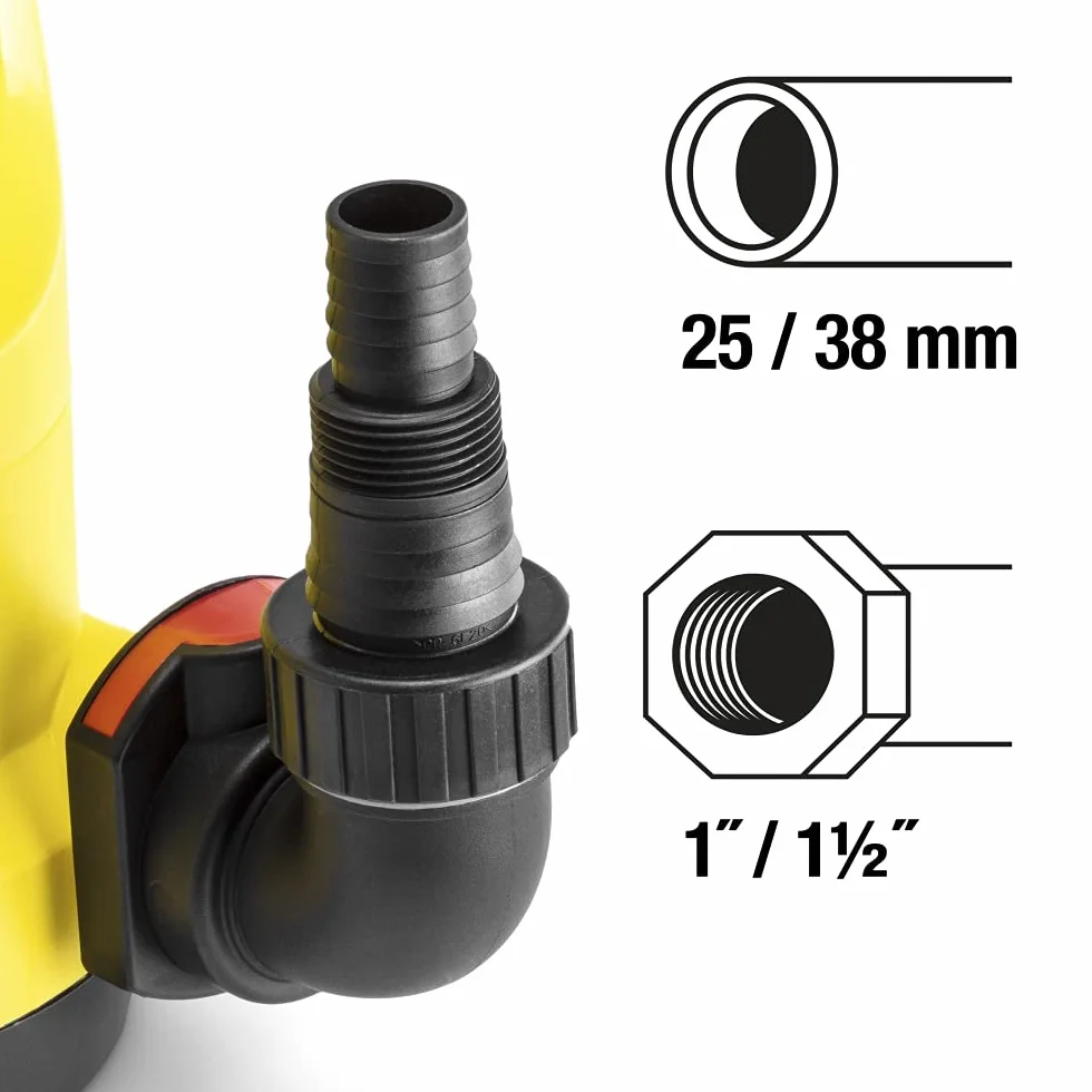 TROTEC TWP 4006 E pompa zatapialna czysta woda o dużej mocy 400 W do pompowania do 7300 litrów na godzinę