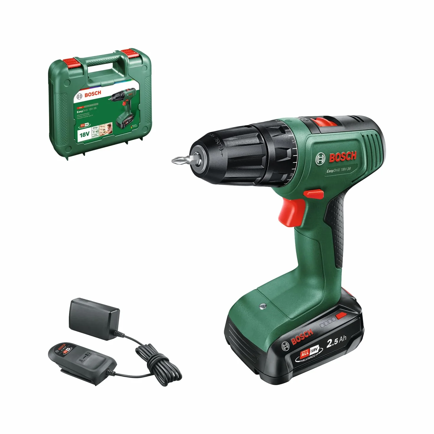 Bosch Wiertarka akumulatorowa EasyDrill 18V-38 18V 2,5 Ah