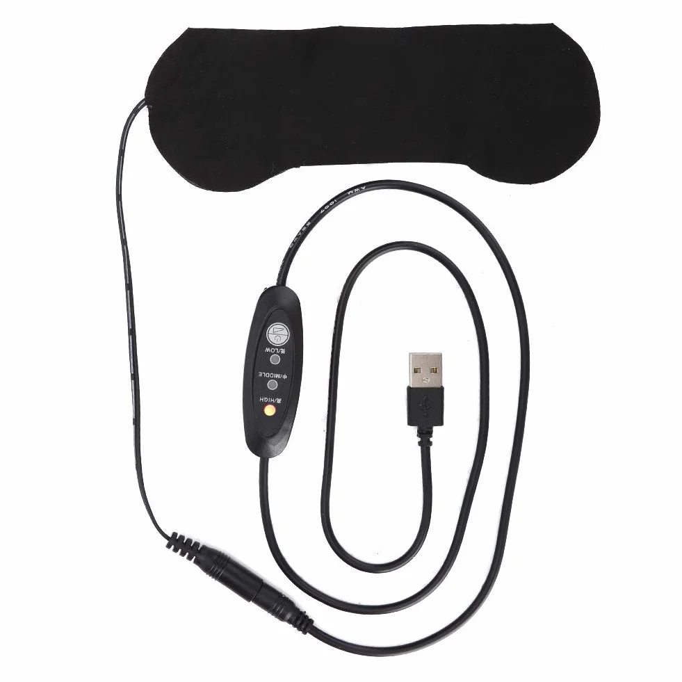 Podgrzewana Maska na Oczy USB, Elektryczna Podkładka do Suchych Oczu, Ciepła do Spania