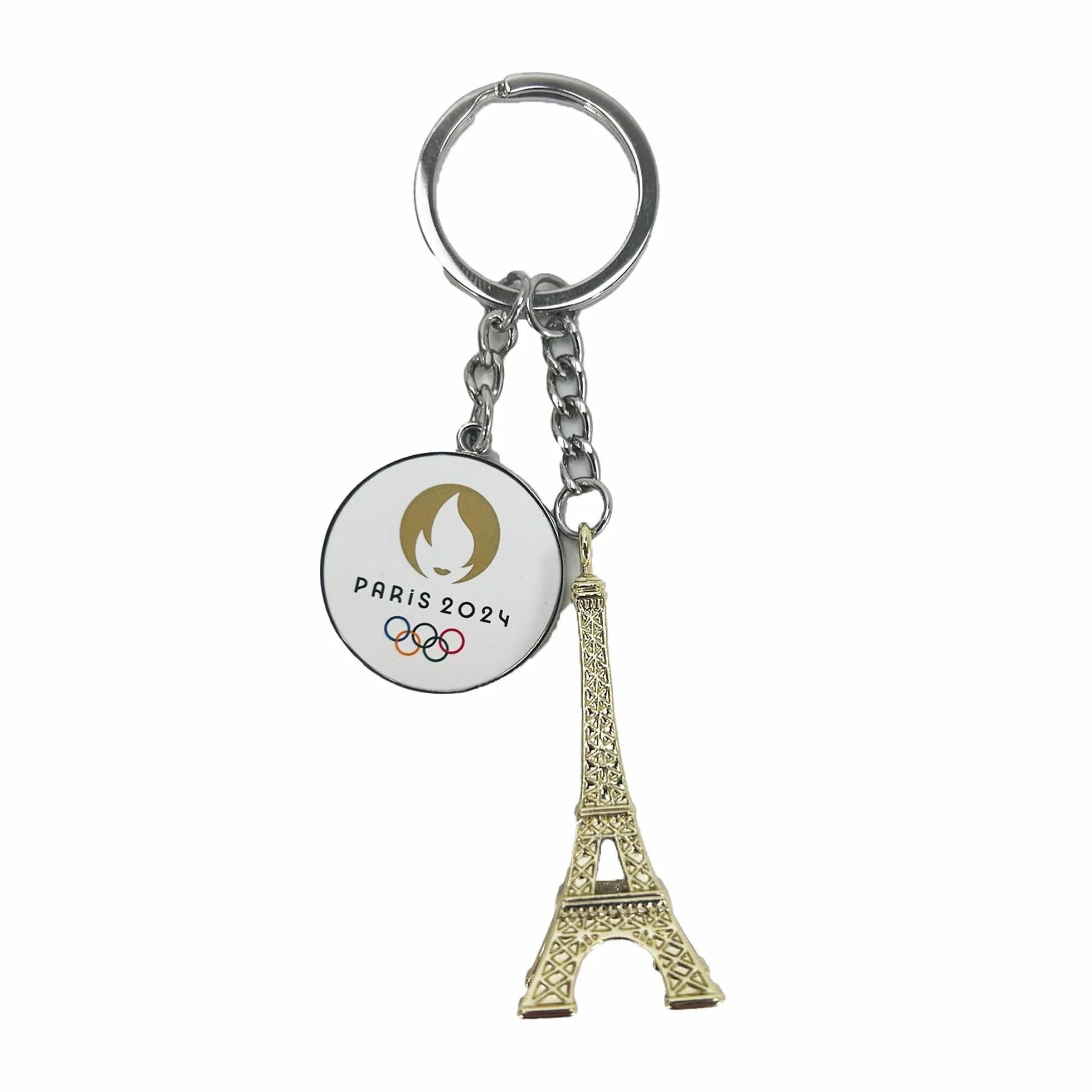 PARIS 2024 Brelok JO Oficjalna kolekcja Igrzysk Olimpijskich i Paraolimpijskich, złoty, rozmiar uniwersalny