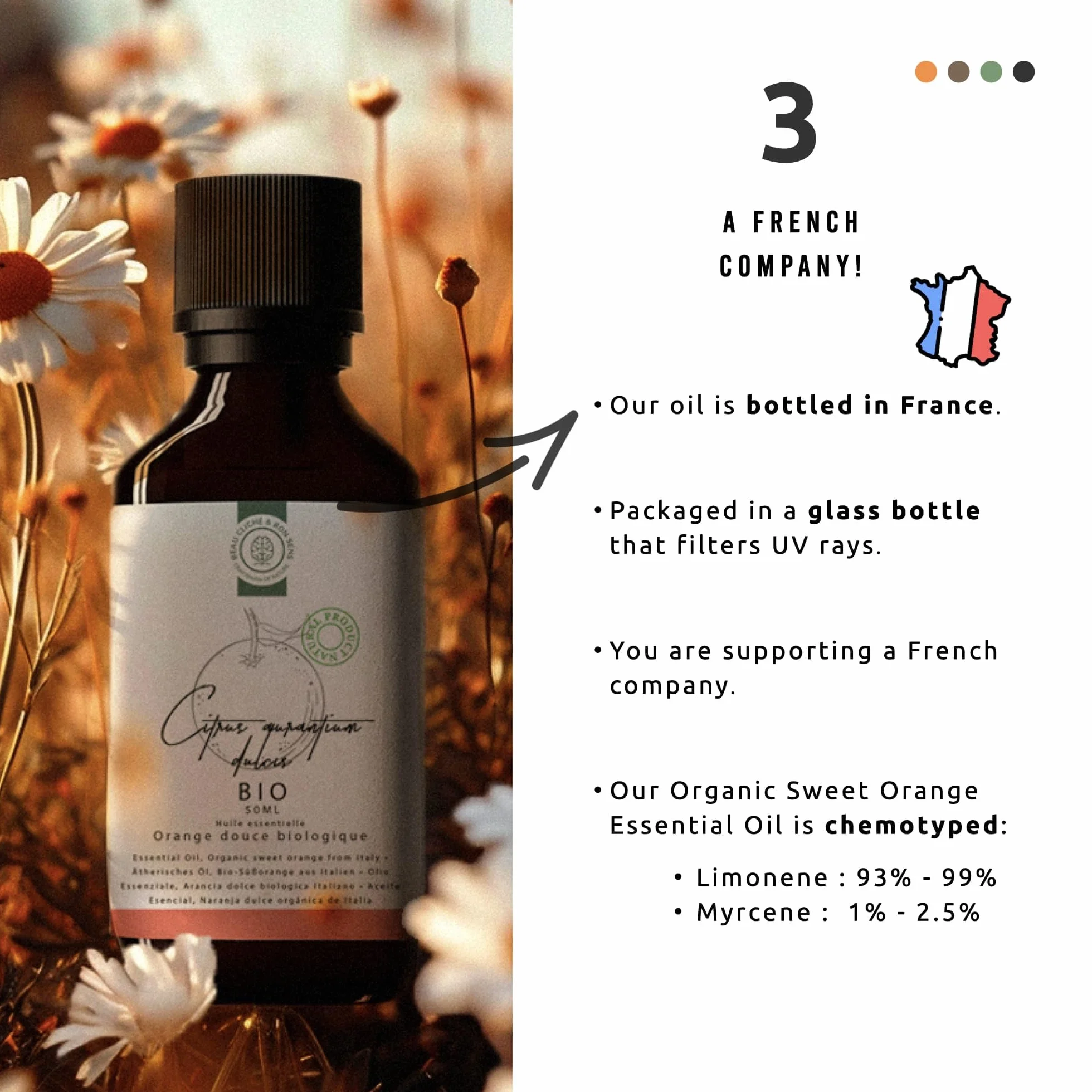Bio Olejek Eteryczny z Pomarańczy Słodkiej 50ml - 100% Naturalny Ekologiczny z Włoch