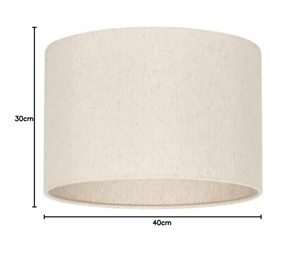 Uniqq abażur materiał beżowy przezroczysty Ø 40 cm - 30 cm wysokości