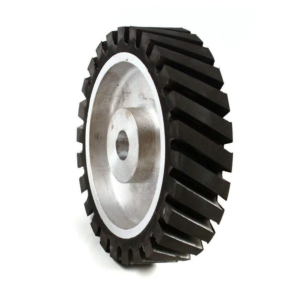 OUKANING Aluminiowy rdzeń gumowy koło kontaktowe szlifierka taśmowa 200 x 50 x 25 mm powierzchnia zębów