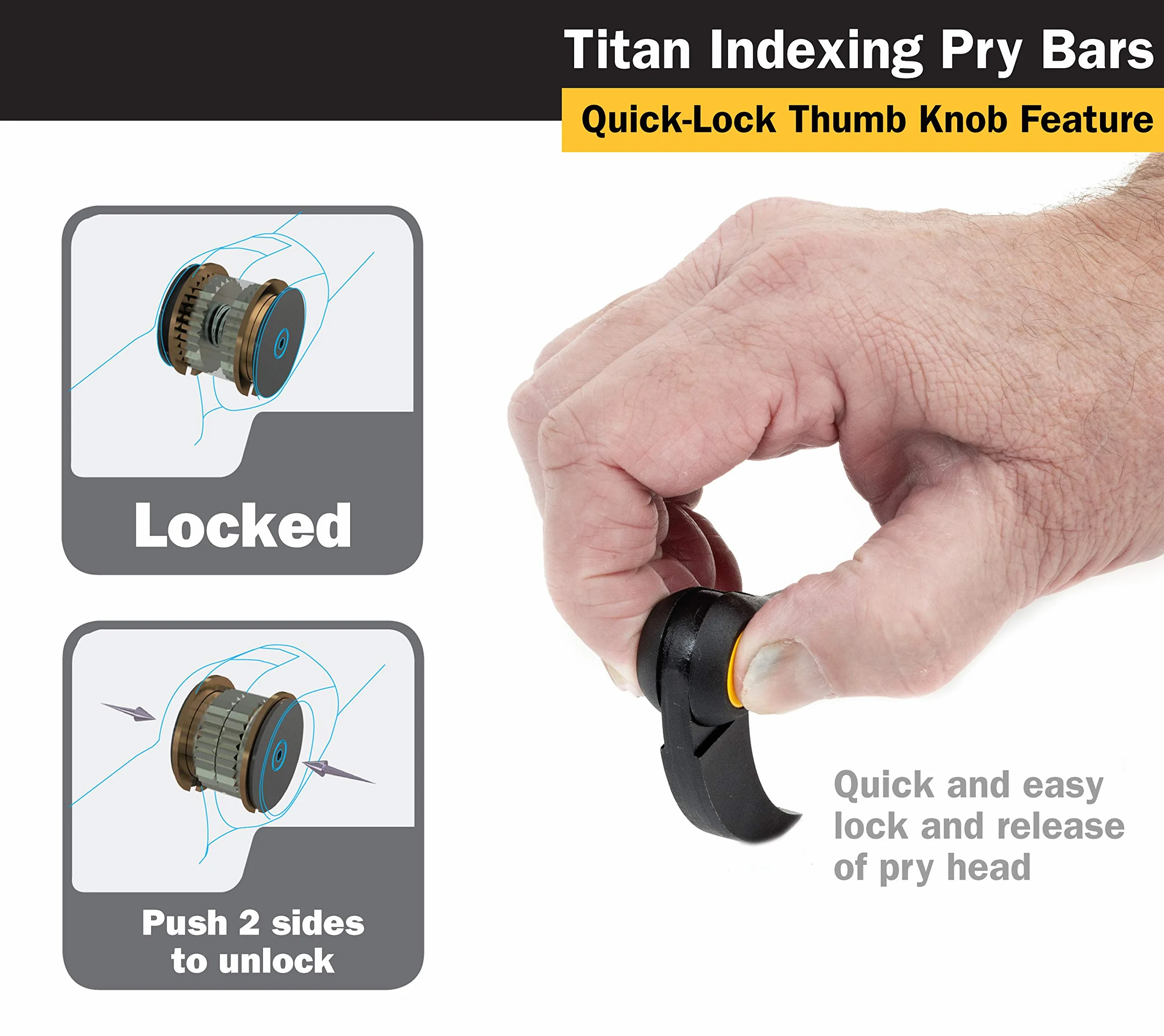 Titan Tools 17808 Indexable Pry bar, 17808
