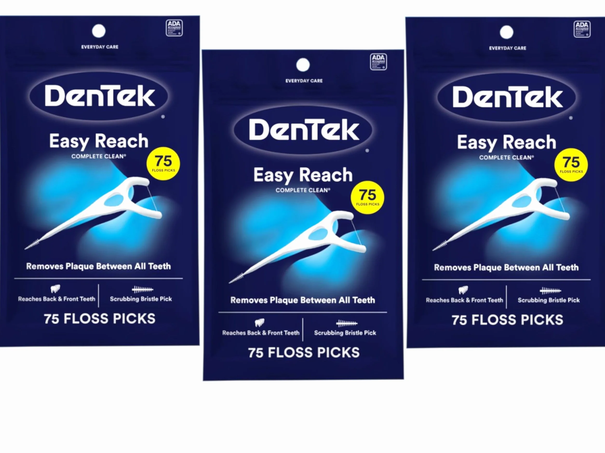 DenTek, Kompletne kostki do czystej nici 75 kostek do nici, 3 sztuki, 225 sztuk