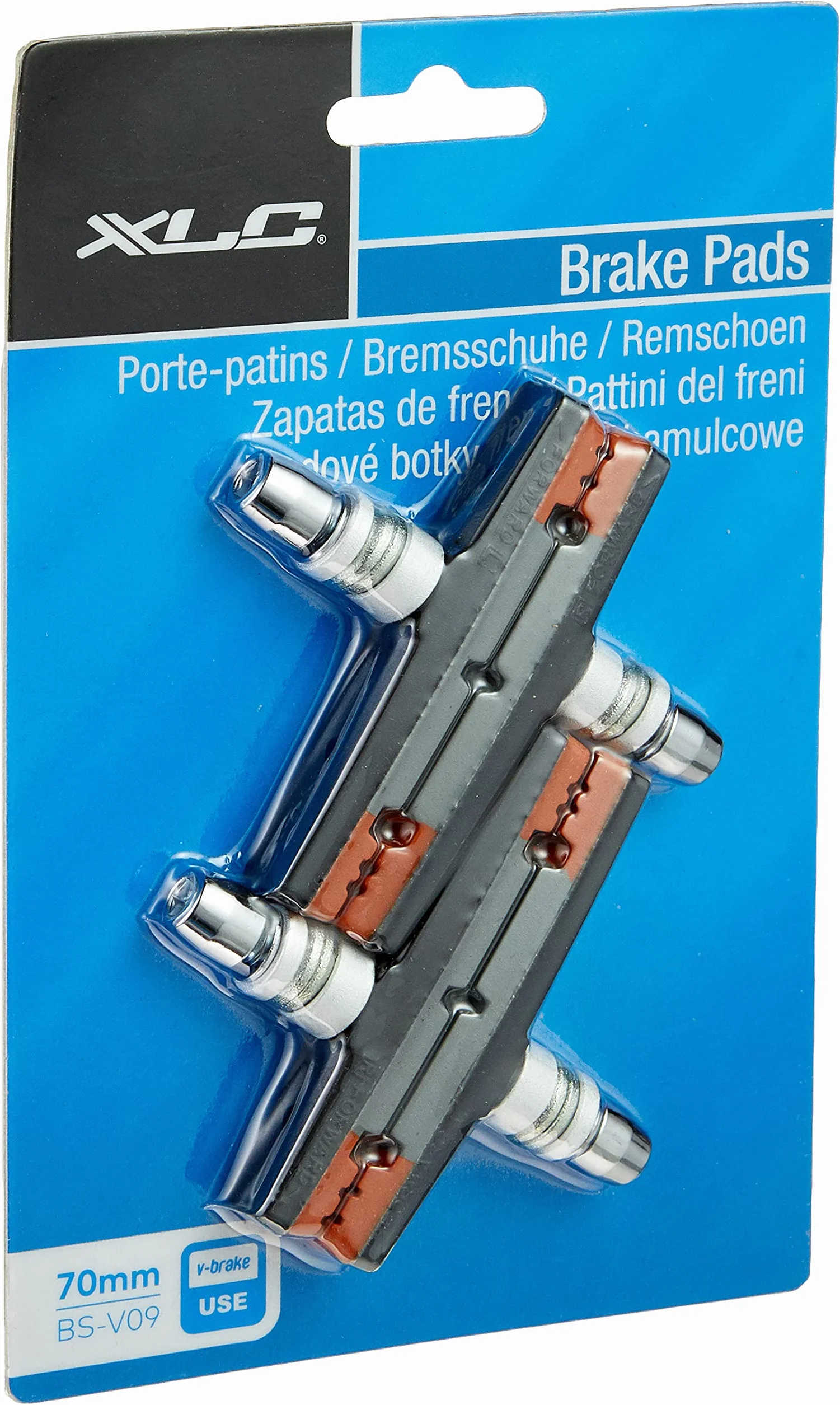 Xlc Uniseks Bs-V09 2500383300 Klocki Hamulcowe V-Brake, Wielokolorowy, 70 mm/4 sztuki