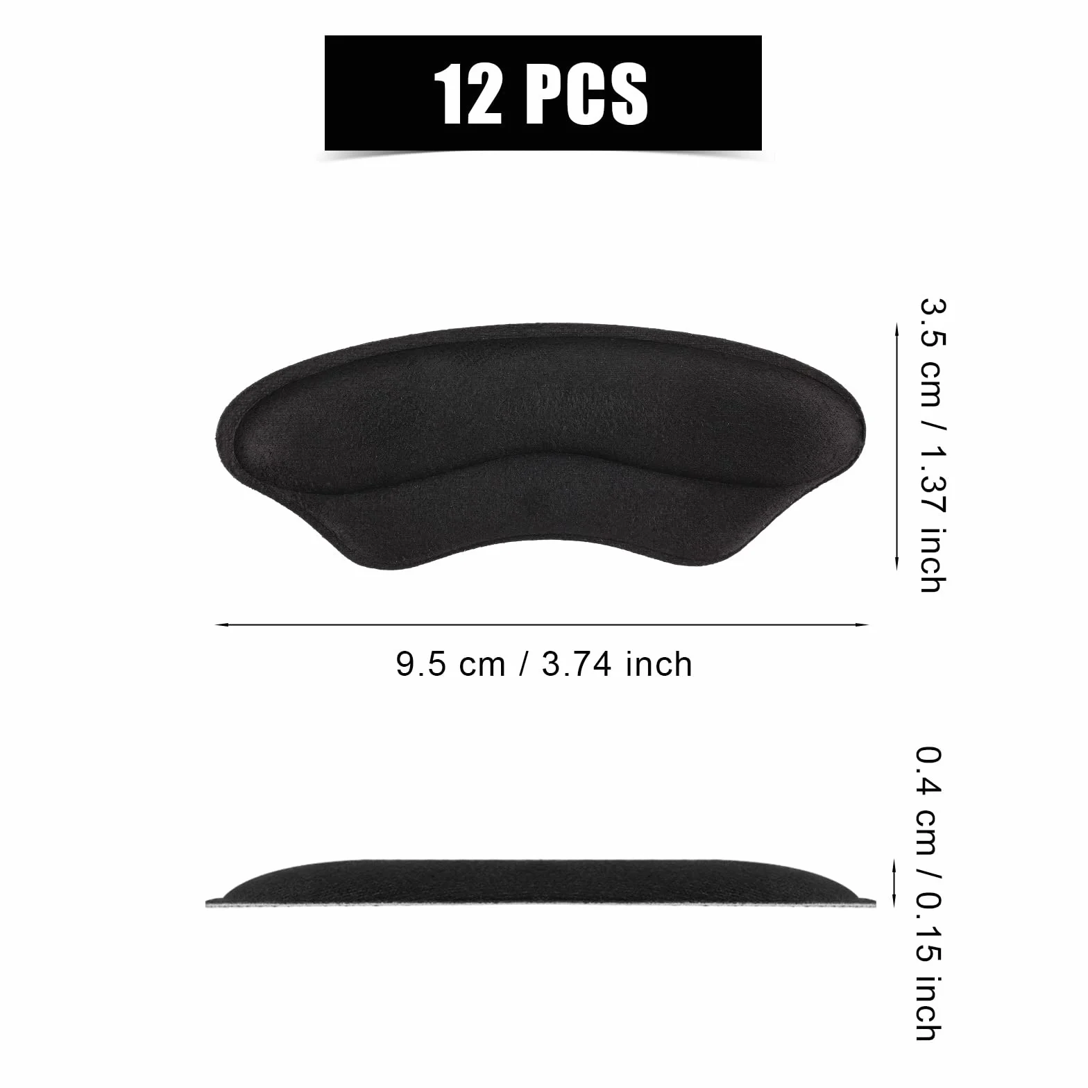 AIEX 6 Par Heel Grip Liner Podkładki Pod Pięty Gąbkowe Ochraniacze Pięty Samoprzylepne Wkładki do Butów Czarny