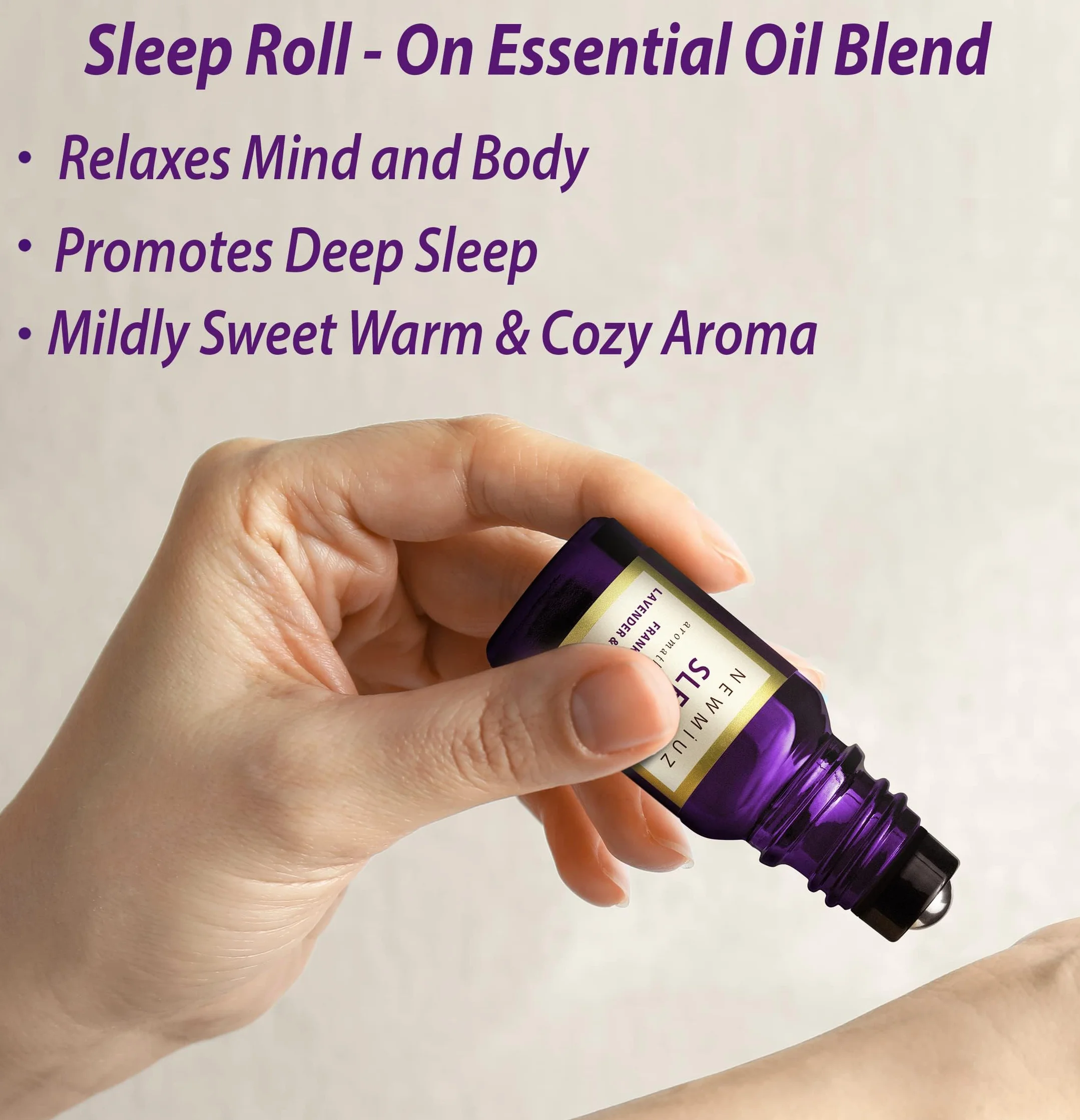 Sleep Roll On Essential Oil Anti Stress Calming Aromatherapy Stick Lavender Bergamot Frankincense Relaxation Stress Gifts for Women