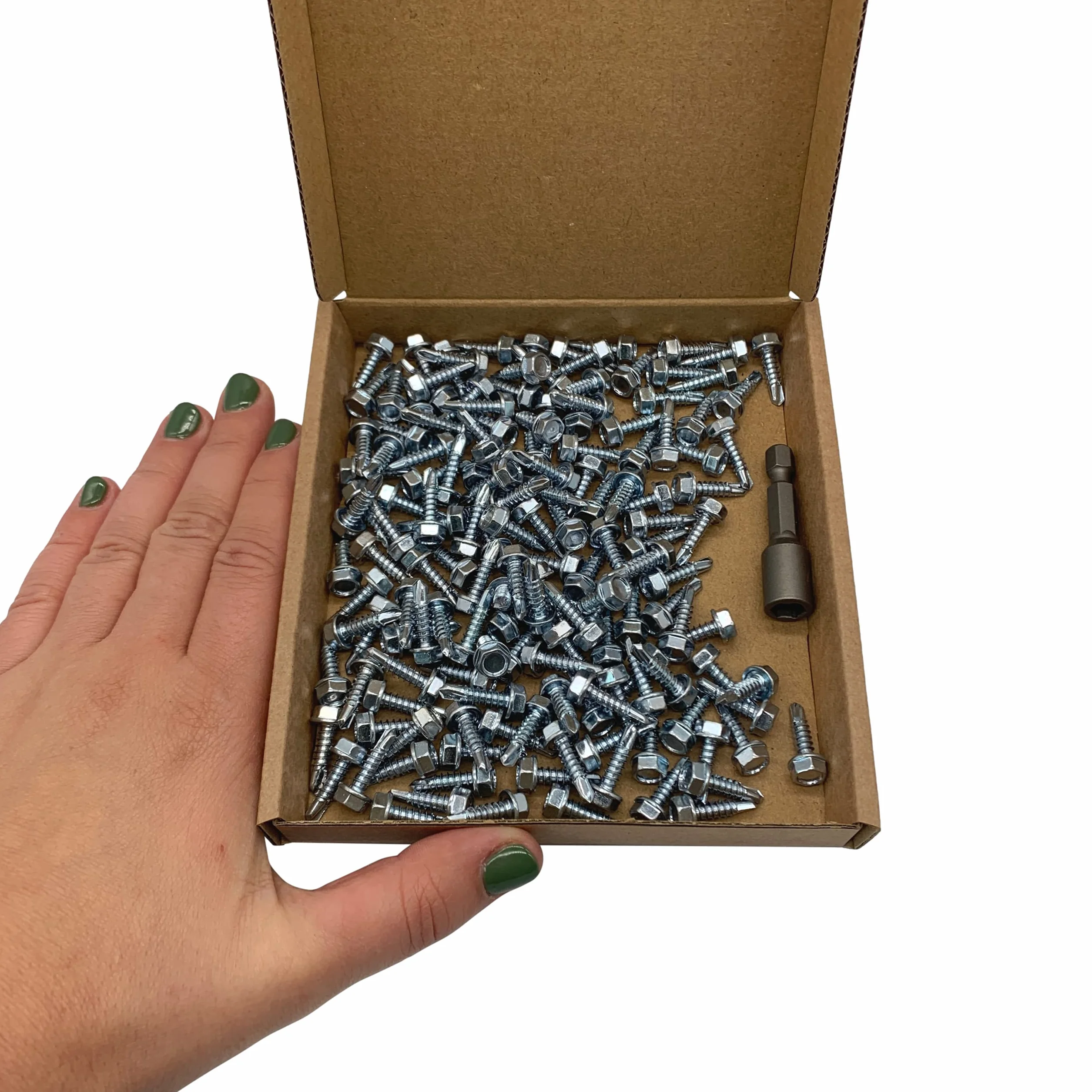 (150 sztuk) DIN 7504 K stal cynkowana 4,2 x 16 mm śruby, samozwiercąca śruba z blachy, głowica głowicy podkładki sześciokątnej, samogwintujące (150, 4,2 x 16 mm)