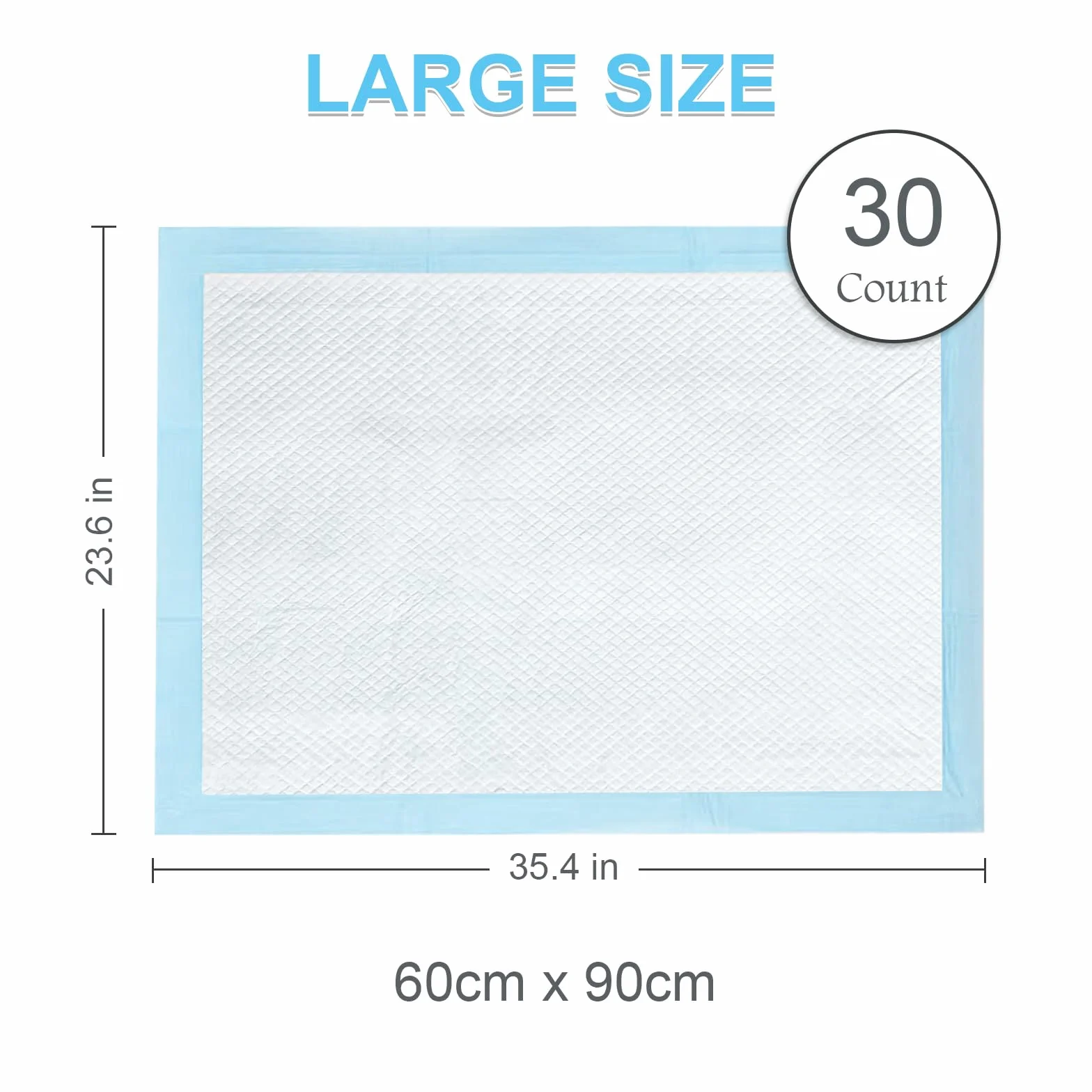 EUROPAPA Jednorazowa Podkładka na Łóżko dla Dorosłych 30 Sztuk 60x90 cm 6-Warstwowa Wodoodporna