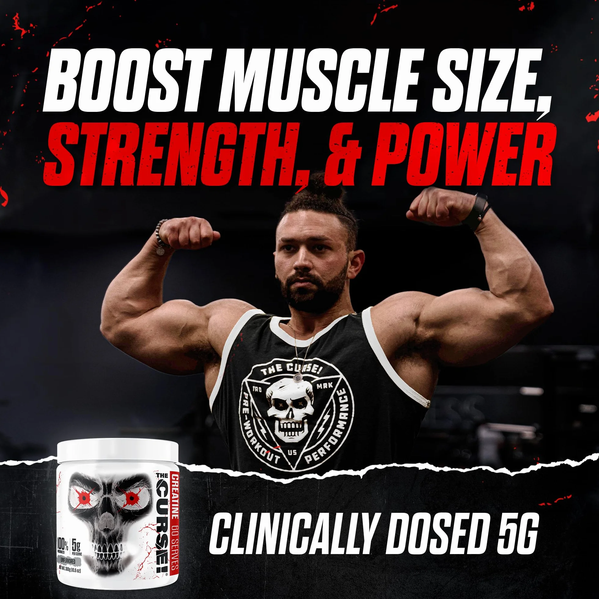 JNX Sports The Curse! Creatine (500g) Unflavoured - Kreatyna - Monohydrat kreatyny