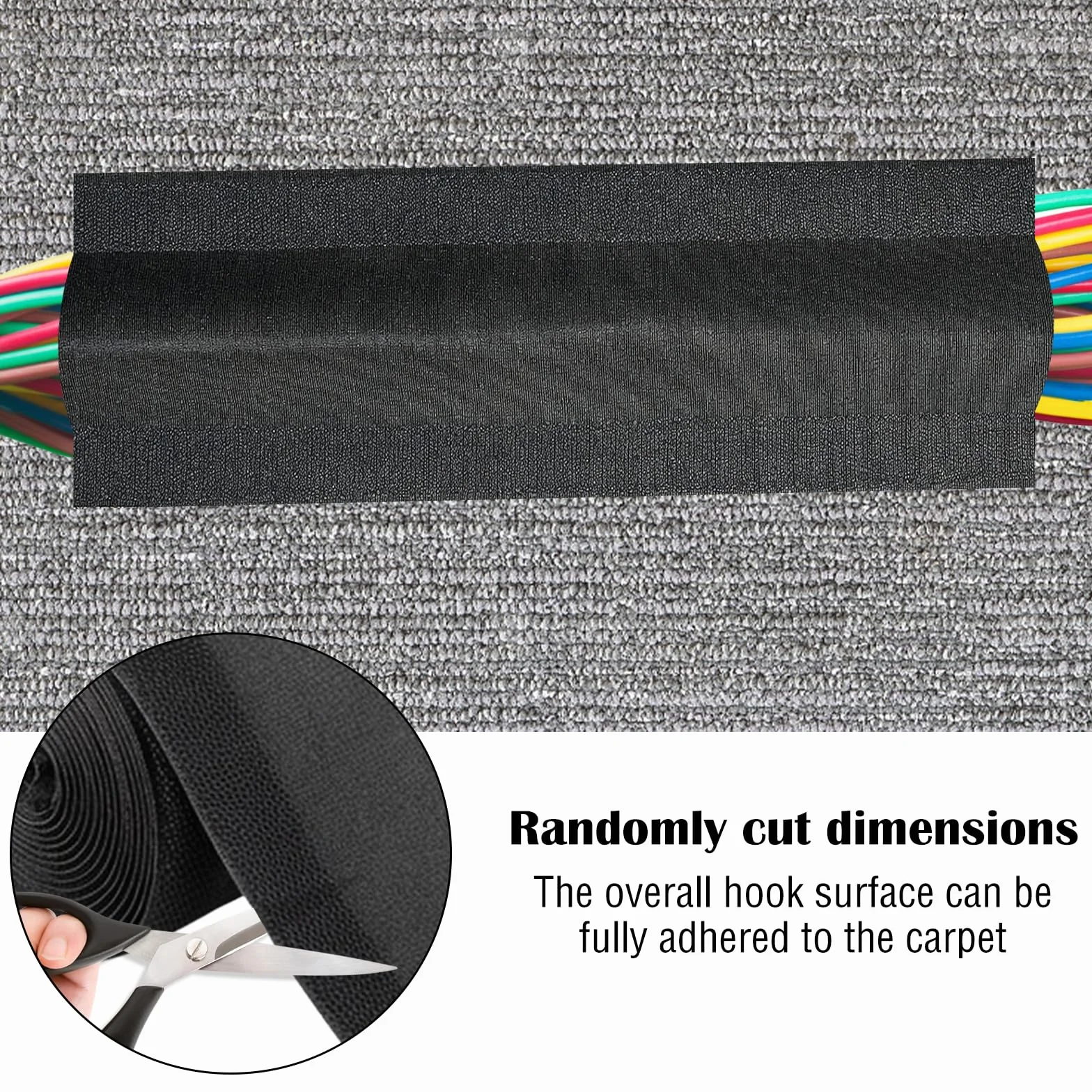 Mata ochronna na kable do dużych obciążeń, mata na kable o wysokiej wydajności, czarna gumowa mata kablowa, osłona kabla do biura i magazynu, 10 x 300 cm