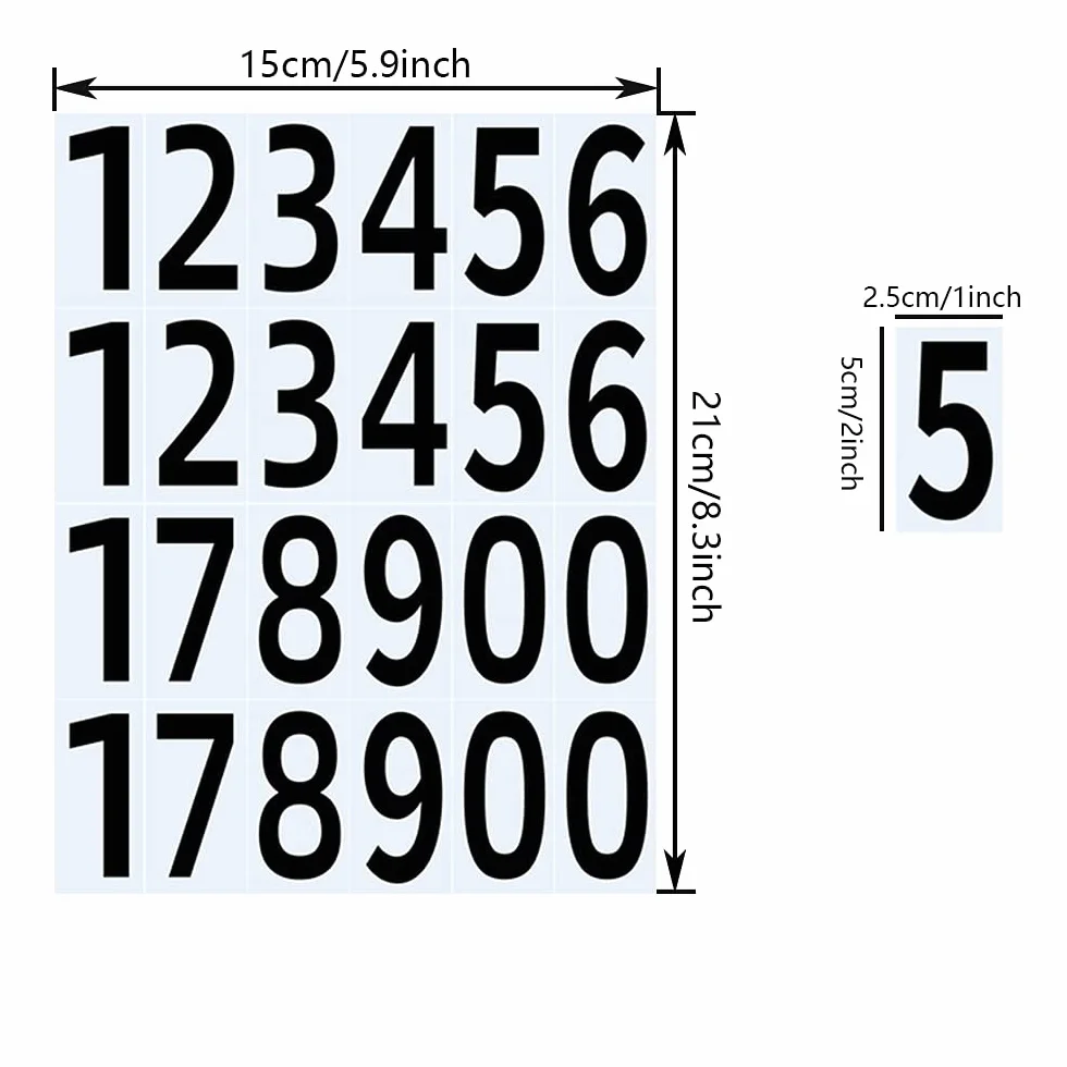 12 arkuszy numerów naklejki wodoodporne samoprzylepne winylowe naklejki numery skrzynki pocztowej, na znaki skrzynki pocztowe, drzwi, okno, klasę, miejsce zamieszkania