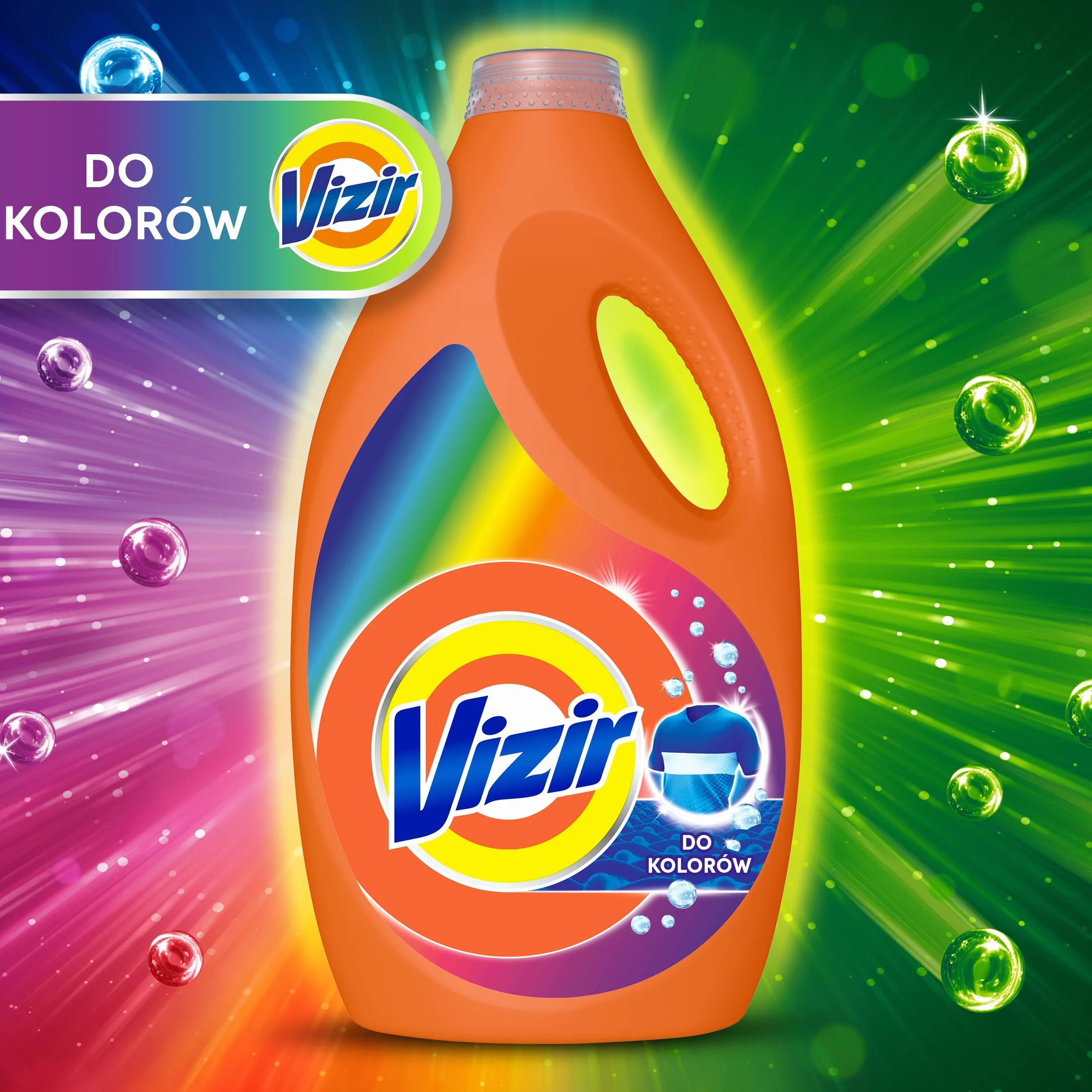 Vizir płyn do prania, 80 prań, Color, dokładne pranie tkanin i zachowanie żywych kolorów