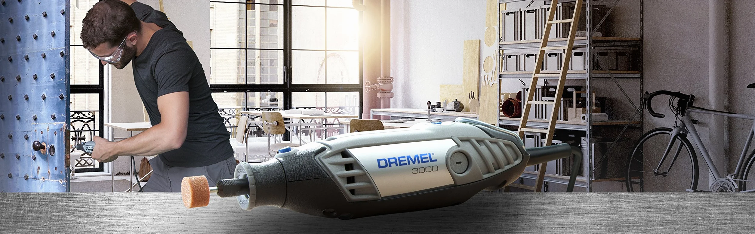 Dremel 3000 130 W narzędzie obrotowe – zestaw obrotowych multinarzędzi z 1 przystawką. i 25 akcesoriami, 10 000-33000 obr./min