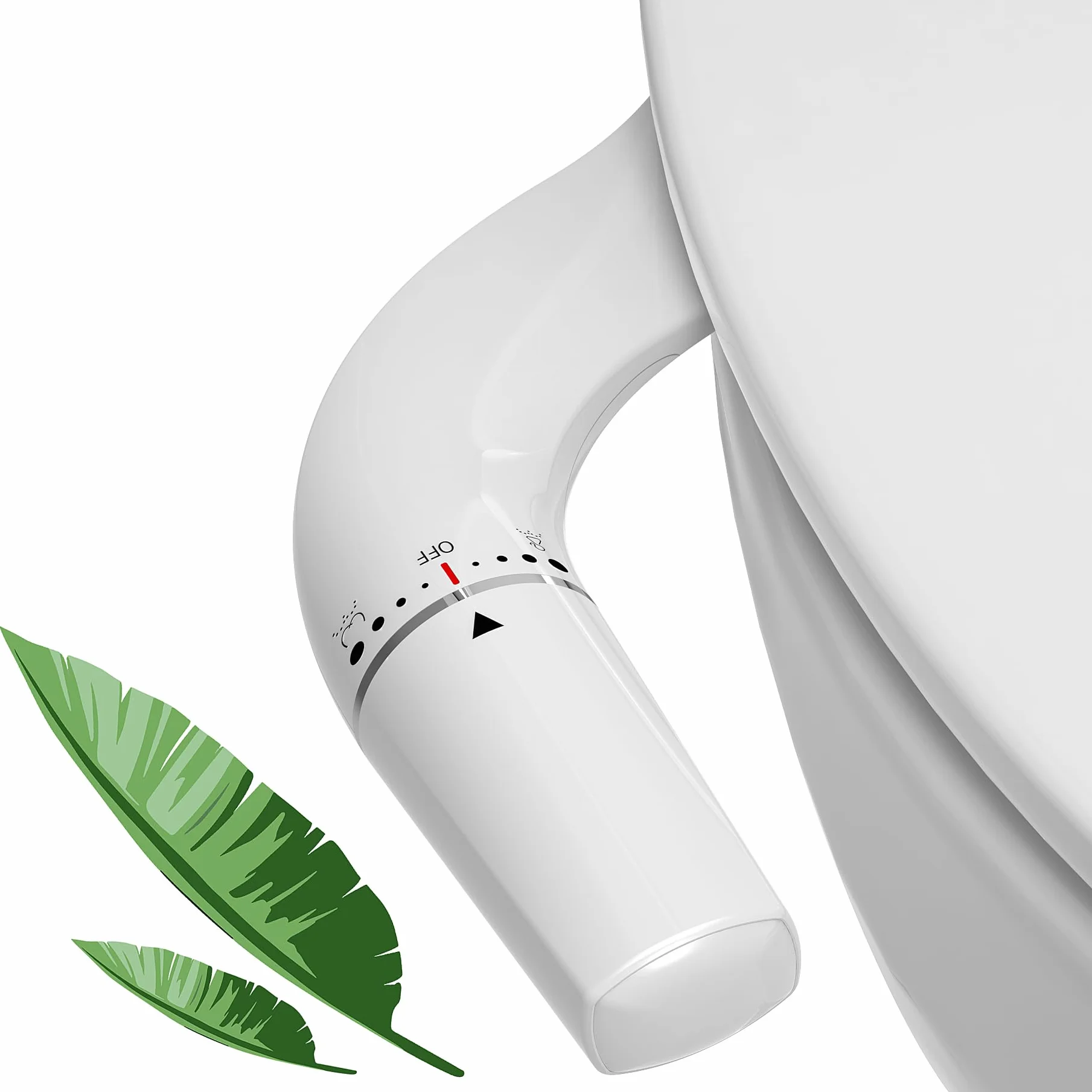 WITHLENT nakładka bidetowa na toaletę – minimalistyczny bidet na toaletę z nieelektryczną podwójną dyszą (mycie z przodu i z tyłu), mocowanie bidetu na deskę sedesową ze świeżą wodą