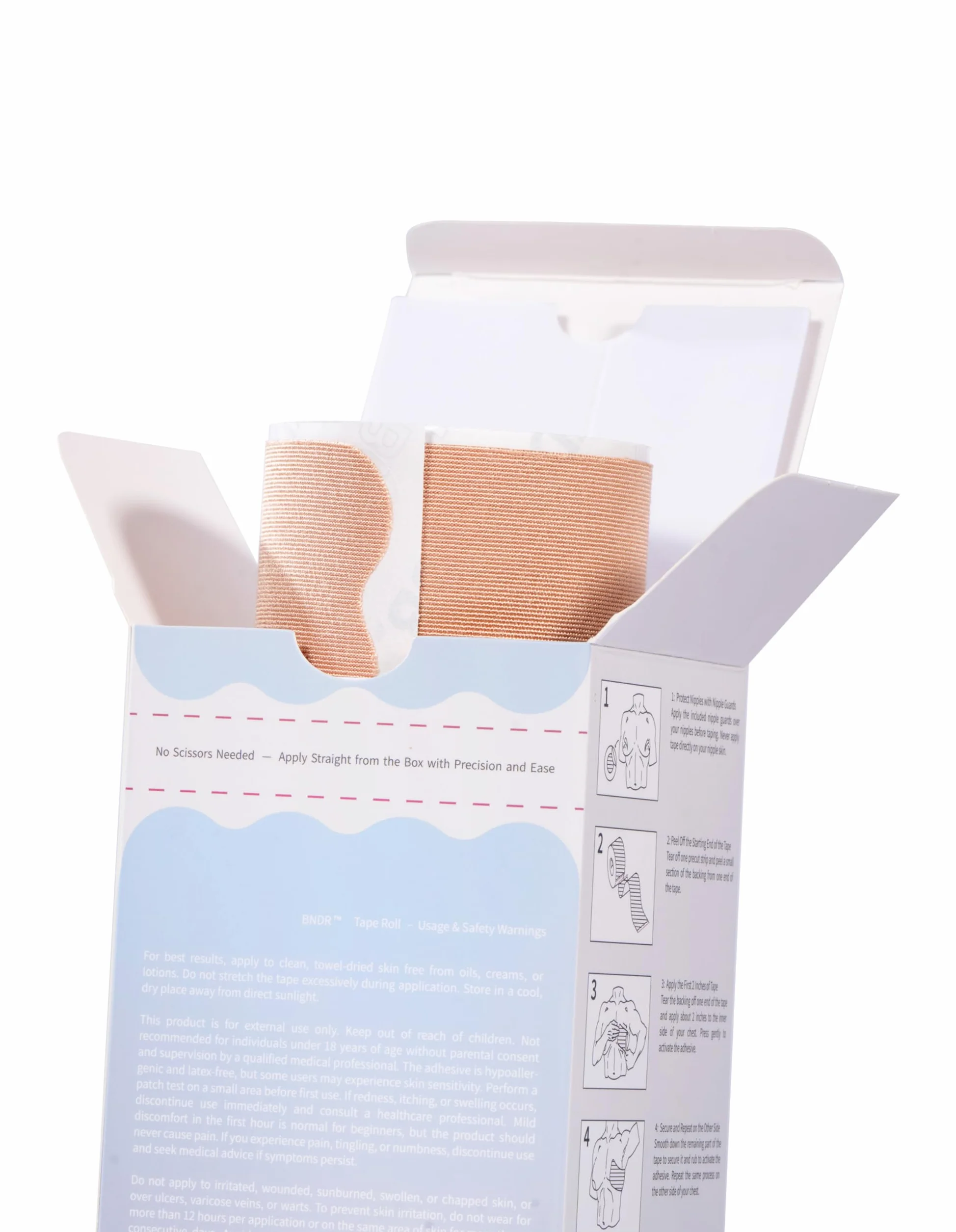 Taśma kineziologiczna do wiązania piersi FTM 5m 18cm Precut Chest Binding Tape