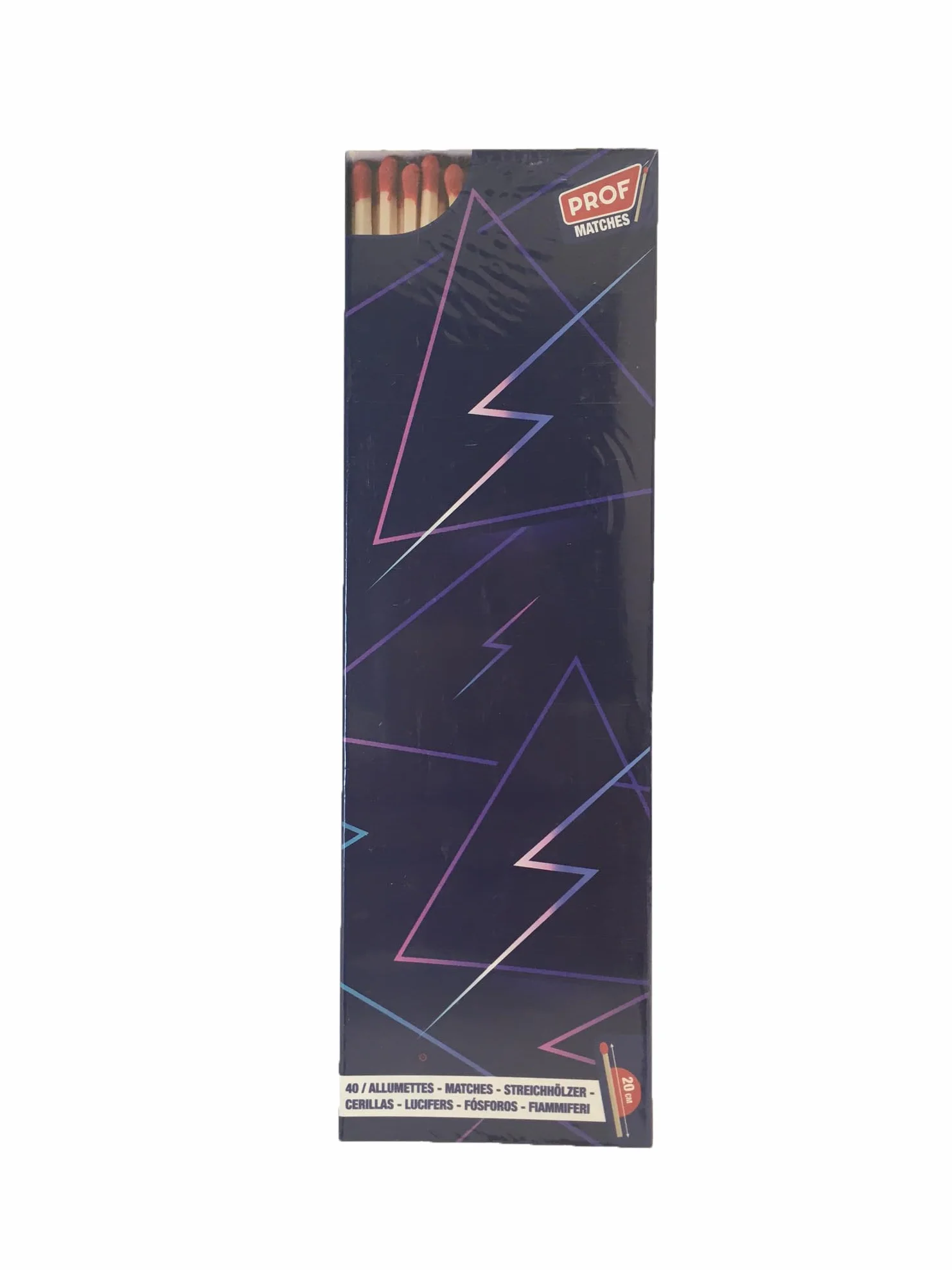 Generico Długie zapałki XXL drewniane 20 cm kij 40 zapałek do kominka, grilla, pieców
