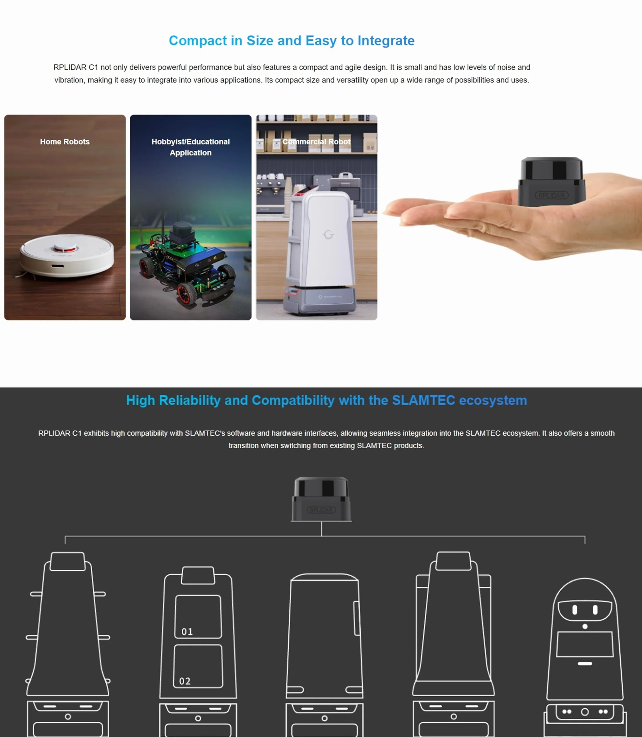 WayPonDEV RPLIDAR C1M1 czujnik 2D Lidar 360 stopni, 12 m skanowania promienia, zestaw modułów manewrowych, SLAM ROS, czujnik LIDAR do unikania przeszkód i nawigacji robotów