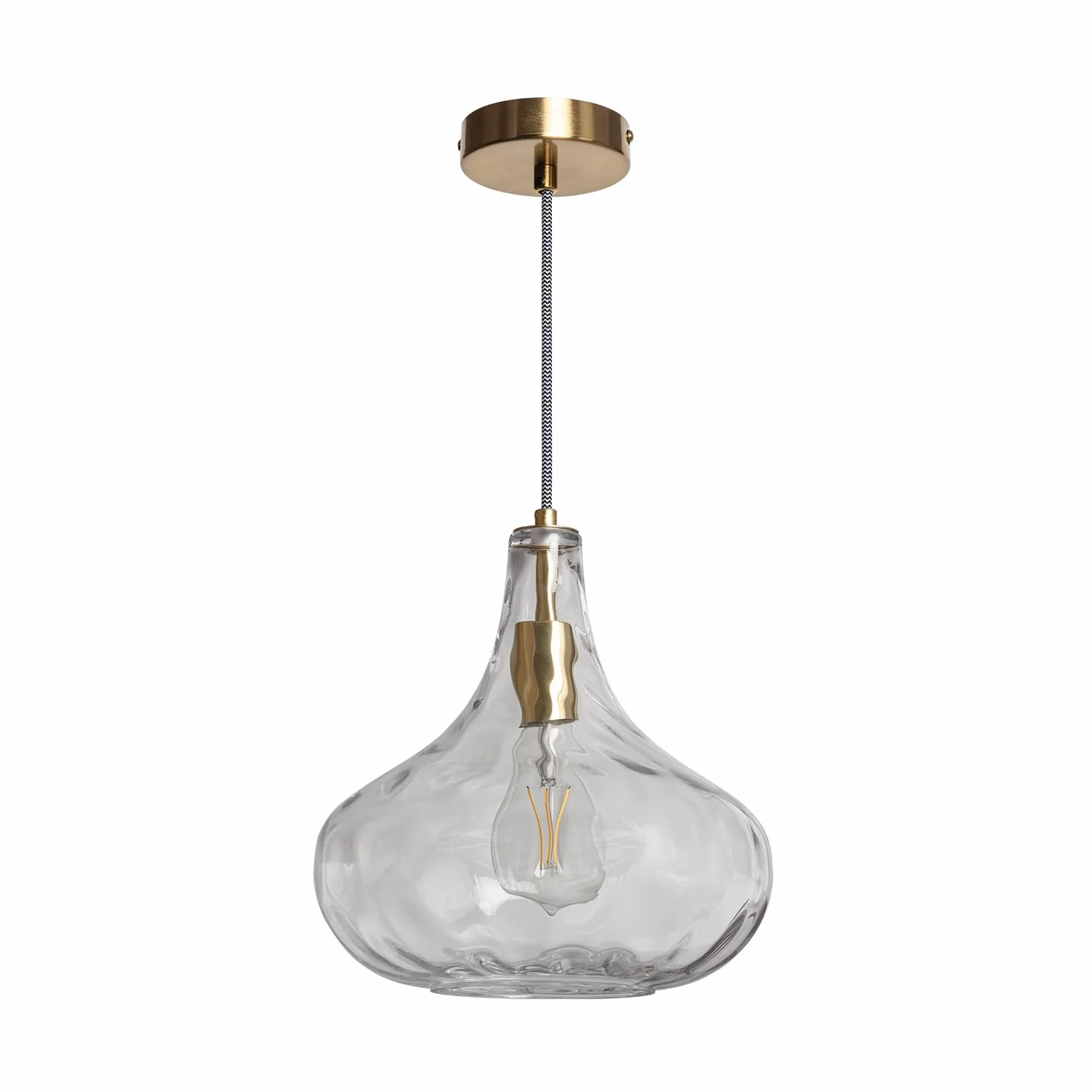 Ledkia Lampa Wisząca Szklana Tassel Przezroczysta Styl Retro E27 Designerski Żyrandol Kryształowy do Salonu Sypialni Jadalni Dekoracyjne Oświetlenie Wnętrz Loftowa Elegancja Wisząca Oprawa
