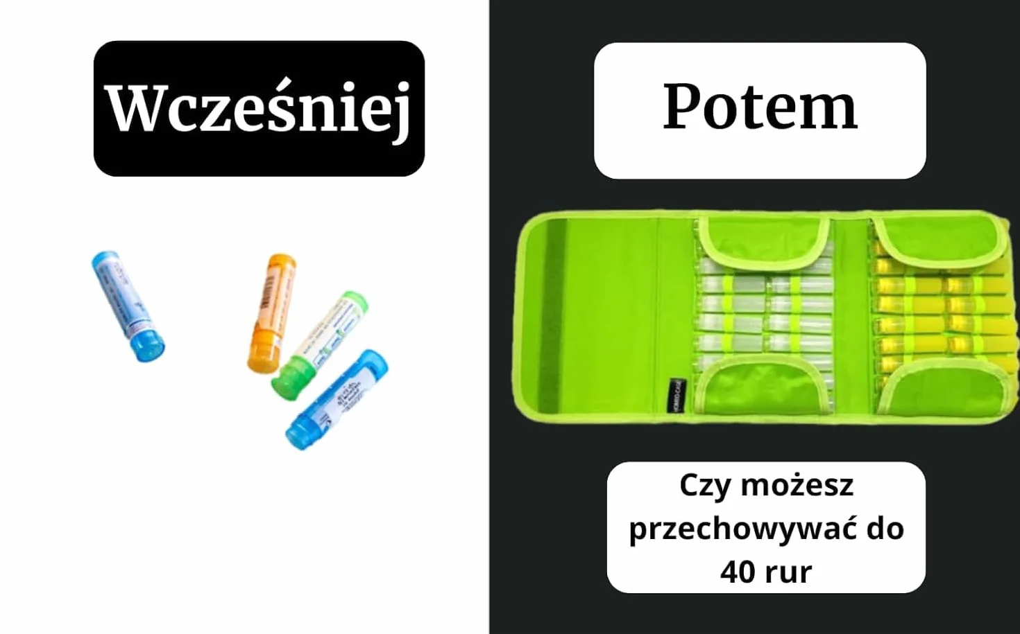 HOMEO-Case | Etui Homeopatyczne z 90 Przestrzeniami na Fiolki Boiron o Pojemności 4 Grama | Nie Zawiera Fiolków | Zielony Limonkowy