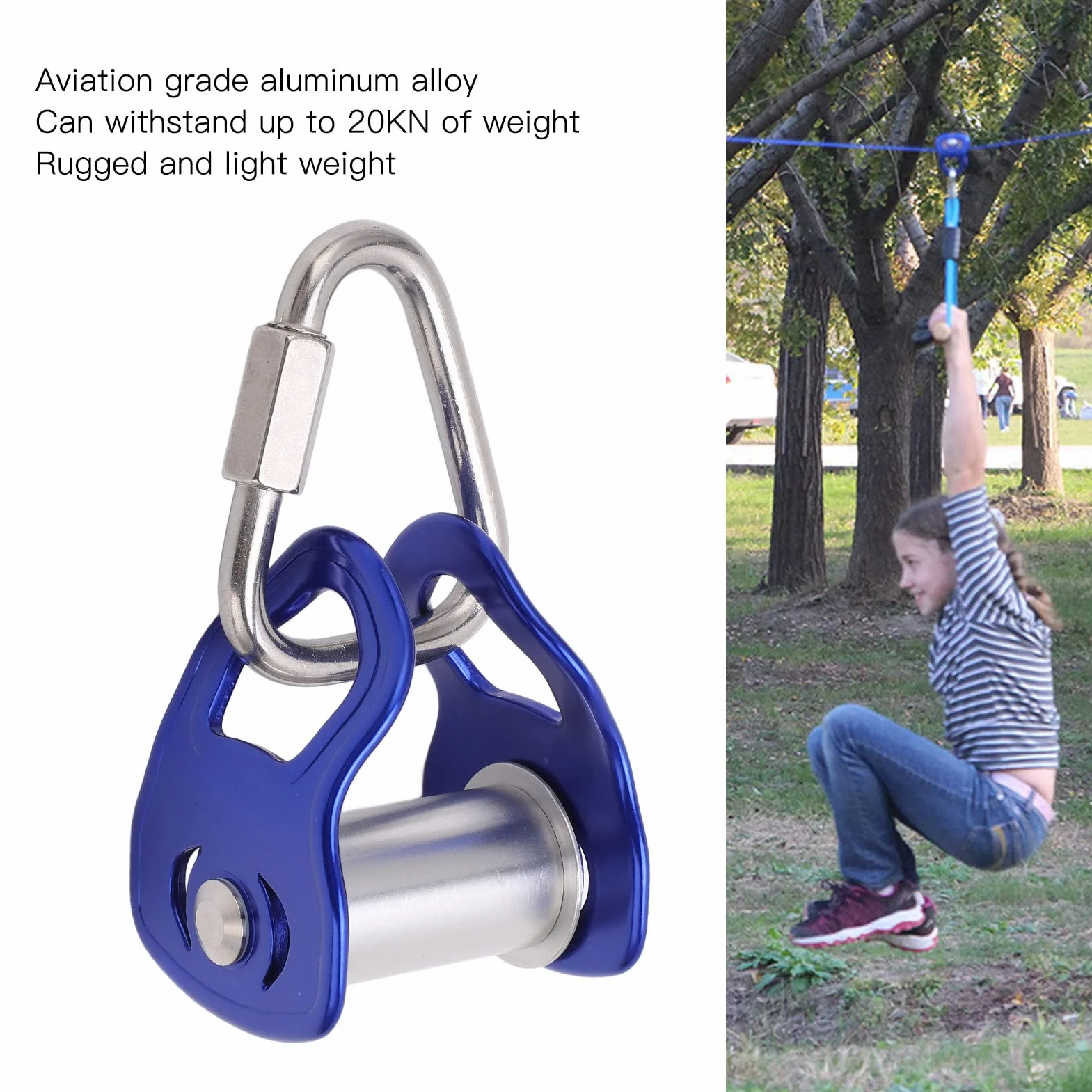 Outdoor Sport Pulley Slider Zipline Pulley do Treningu Przeszkód dla Dzieci Dorośli