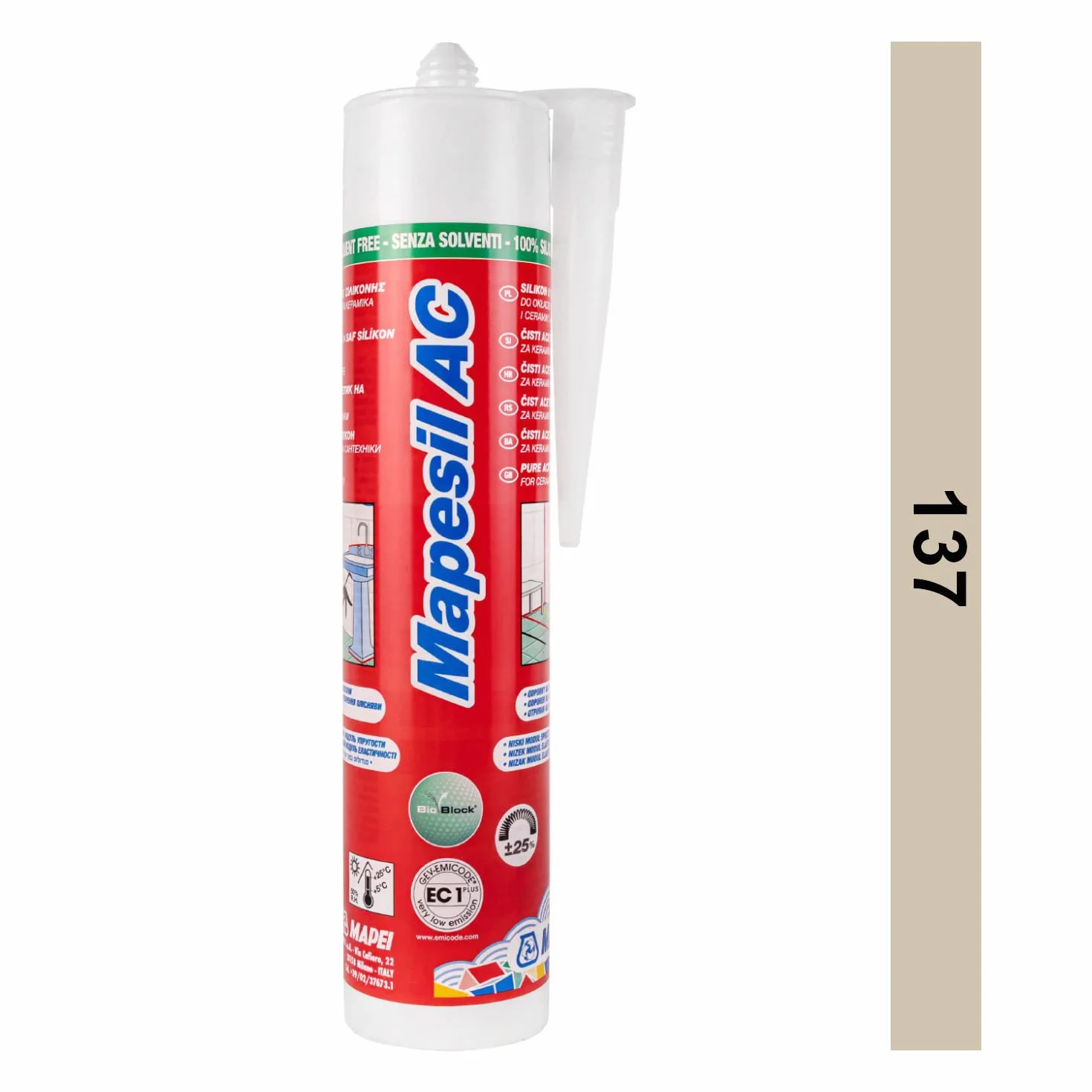 Silikon MAPEI Mapesil AC 310ml 137 karaibski