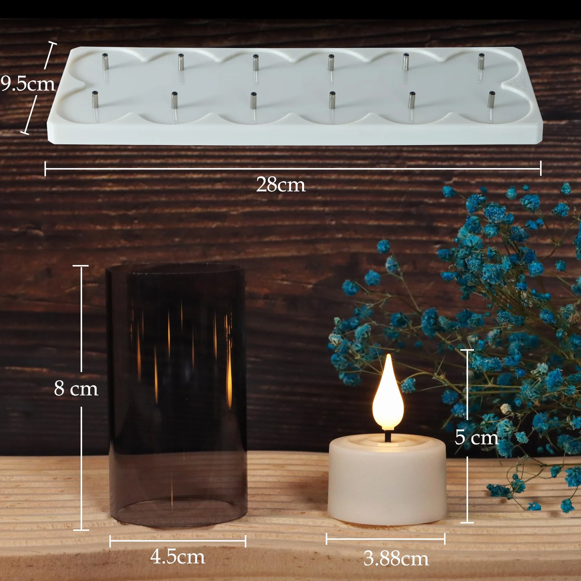 yunsheng Świece typu tealight wielokrotnego ładowania, z pilotem zdalnego sterowania, timerem i stacją ładującą, 12 szt., ładowane, zasilane bateryjnie, elektryczne świeczki LED, migoczące, do domu
