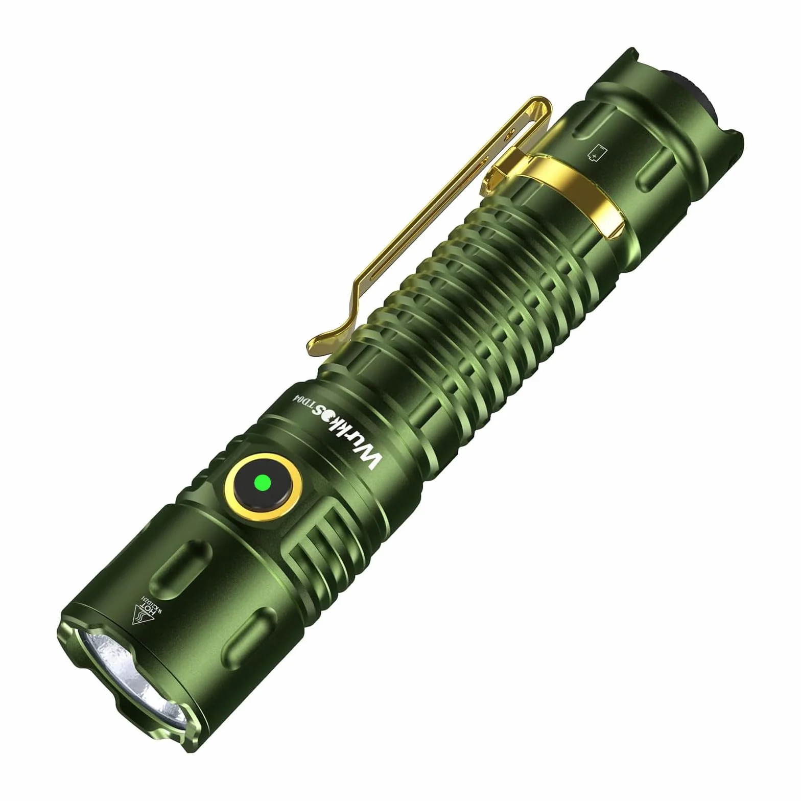 Wurkkos TD04 Latarka taktyczna, latarka ręczna do ładowania, 3000 lumenów, super jasna latarka LED z portem ładowania typu C, przełącznik tylny, na kemping, wędrówki, sytuacje awaryjne, wodoodporność