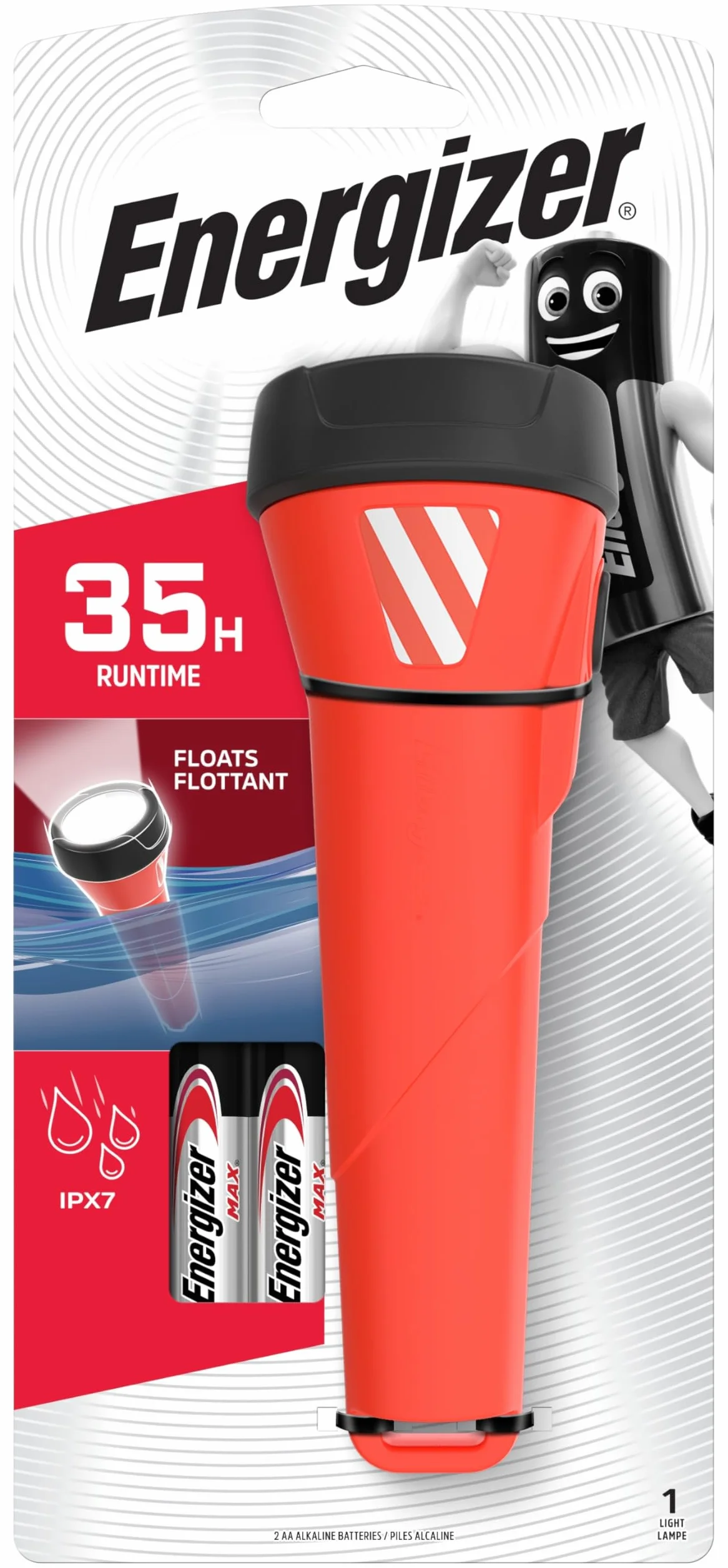Energizer Wodoodporna latarka z 2 bateriami AA Max ENR wodoodporna taca 2 x AA H (ESFH21)