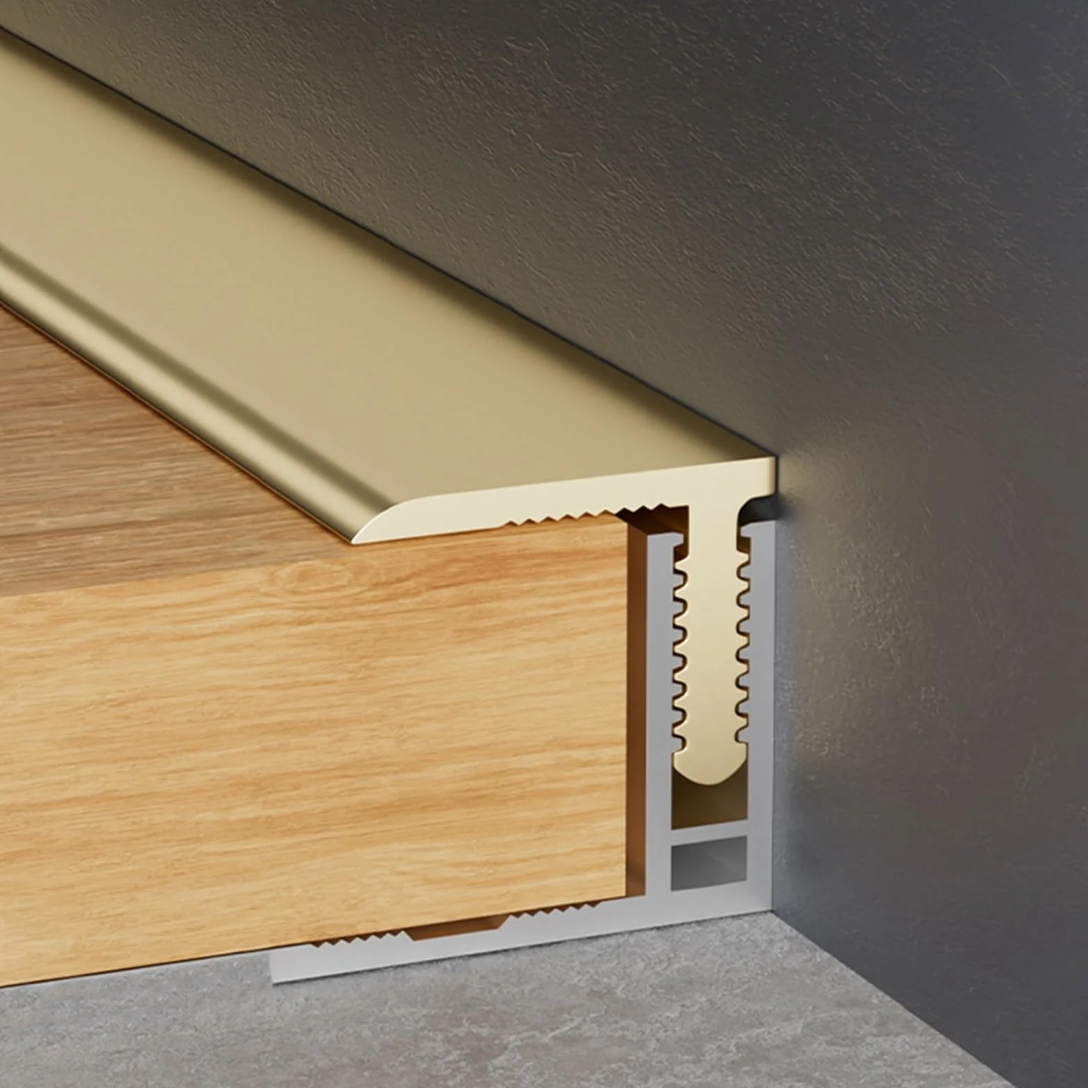 L Mold Listwa przejściowa podłogowa z szyną, 100–240 cm, miedziana krawędź do drewna na płytki, winyl, cement, długość 1,4 m, 15 x 12 mm, idealna do progów wejściowych i bezszwowych rozwiązań