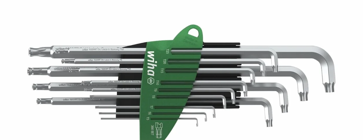 Wiha – Zestaw kluczy Allen z wtiarką ProStar SB366Z, z sferycznym głowicą TORX®, w srebrnym tytanie, 13 szt.