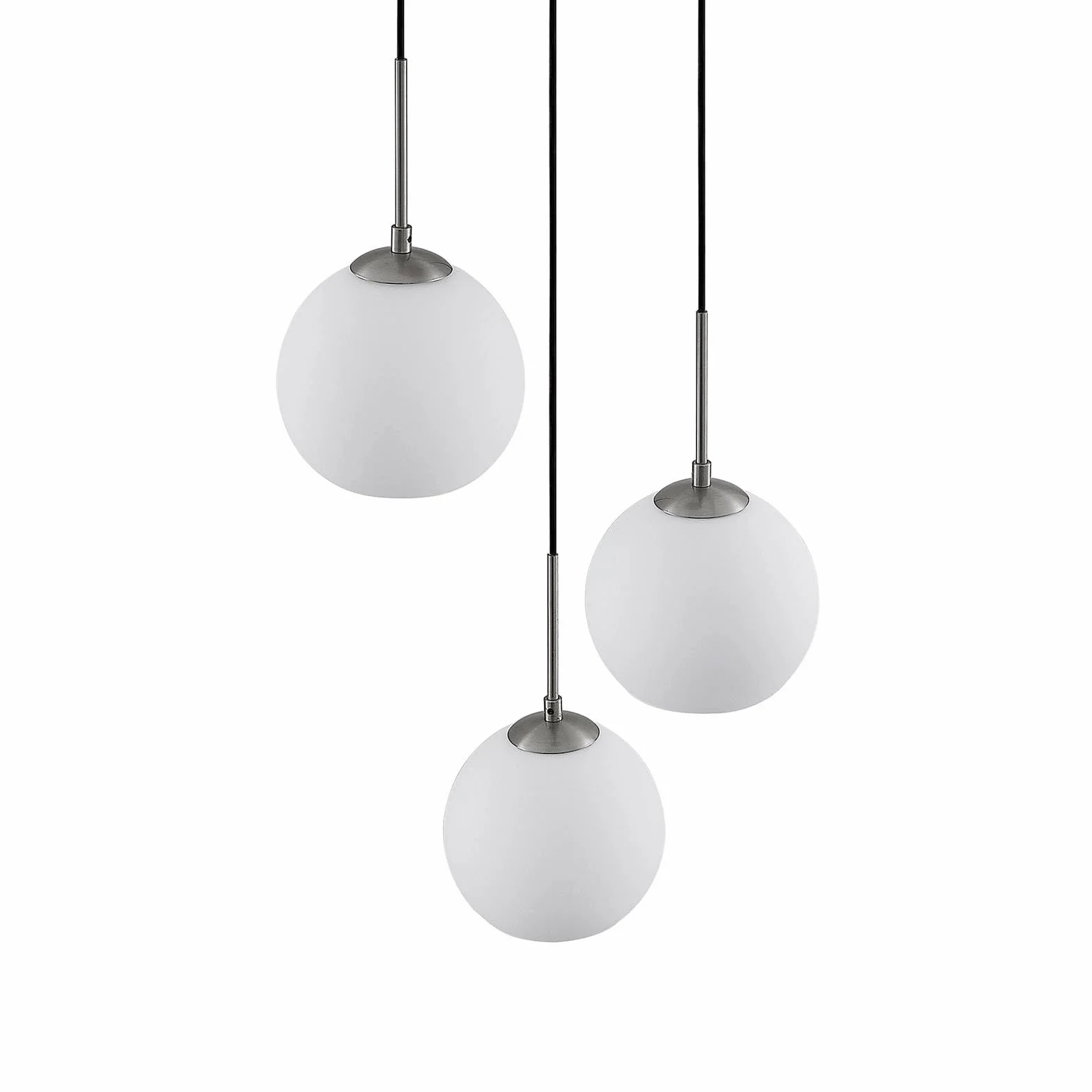 Lindby 3 -punktowa 'Jurian', styl nowoczesny, m. in. do salonu, jadalni, kolor biały, opal, metal, żarówka E27