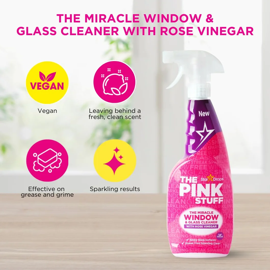 Środek do czyszczenia | okna i szyby | THE PINK STUFF | Glass Rose | Pojemność 750 ml |