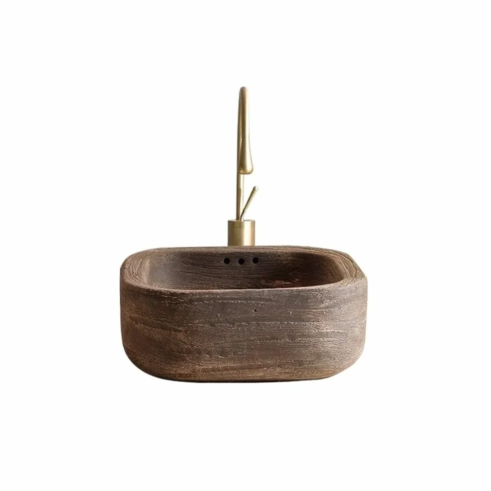 Umywalka Nablatowa Do Łazienki, Mała Umywalka Nablatowa, Ceramiczna, Kwadratowa, Dekoracyjna, Umywalka Łazienkowa, Umywalka Nablatowa