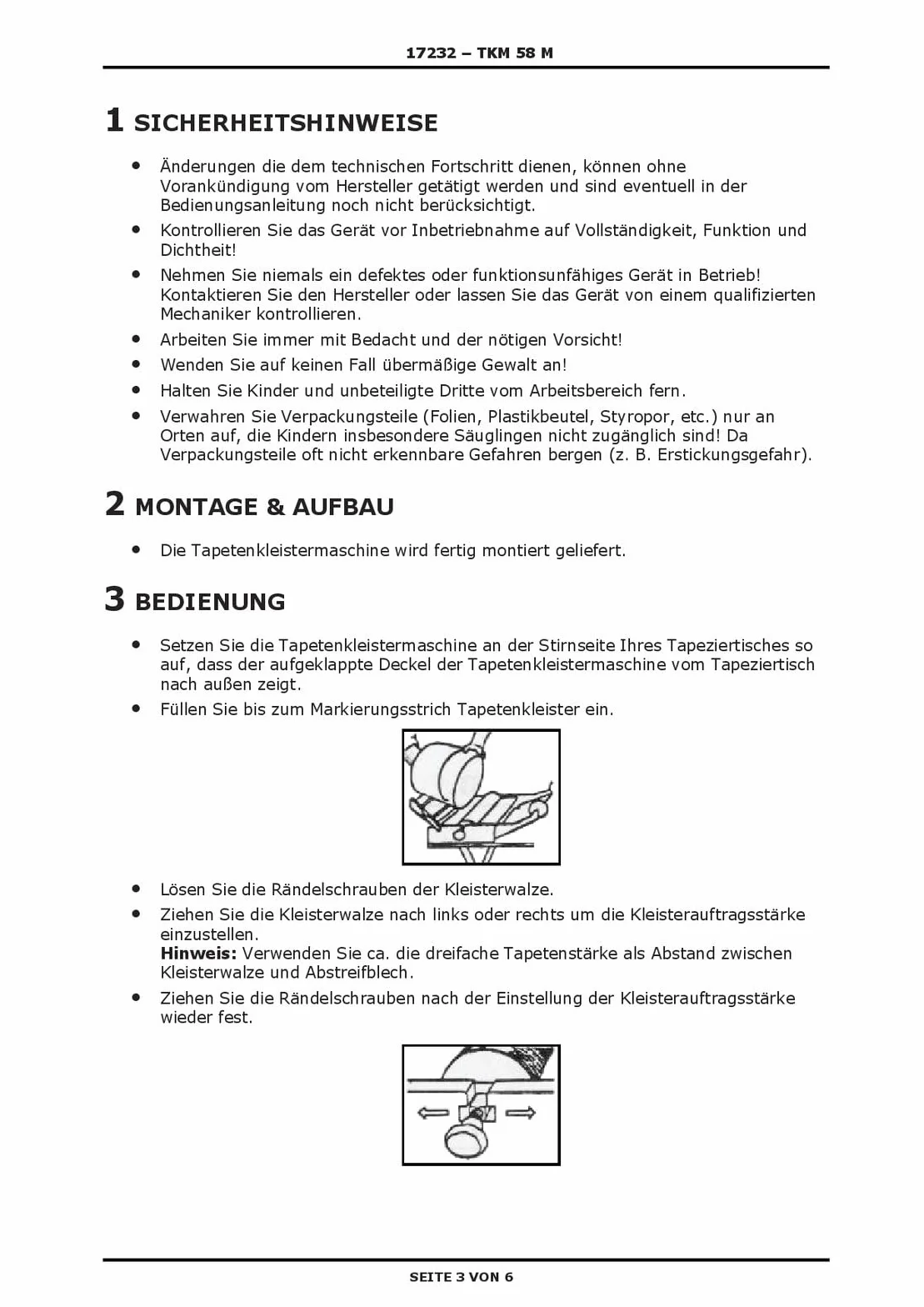 DEMA klej do tapet ze stali nierdzewnej, instrukcja obsługi (może nie być dostępna w języku polskim), szerokość robocza 57,5 cm, regulowana grubość kleju, uchwyt na rolkę