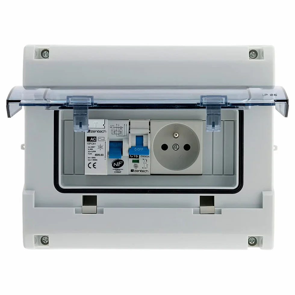 Zenitech 150217 walizka elektroniczna, wodoszczelna, IP65, 8 modułów, biała
