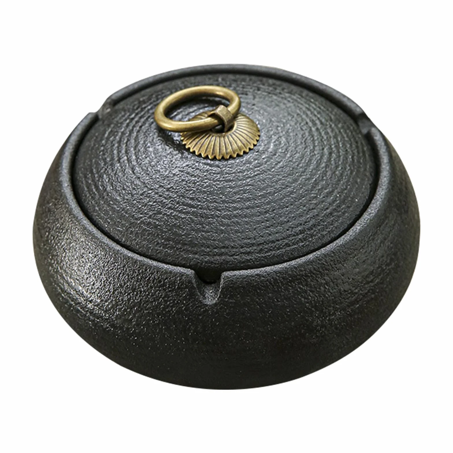 Ceramiczna popielniczka z pokrywkami, wiatroszczelna, popielniczka na papierosy, do użytku wewnątrz i na zewnątrz, wiatroszczelna i odporna na zapachy, do ogrodu, baru, balkonu, dekoracji domu, biura,
