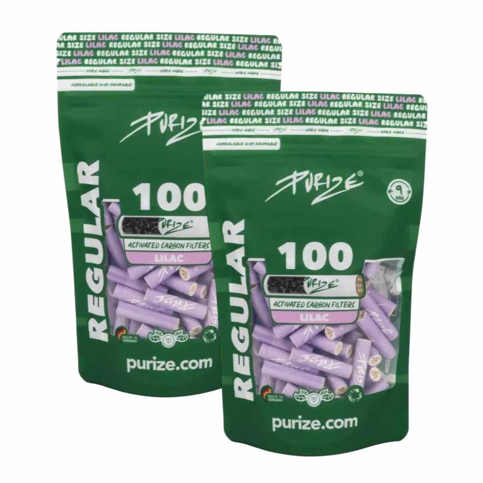 PURIZE Filtr z węglem aktywnym 9 mm (8,3 mm) Regular Size 200 sztuk
