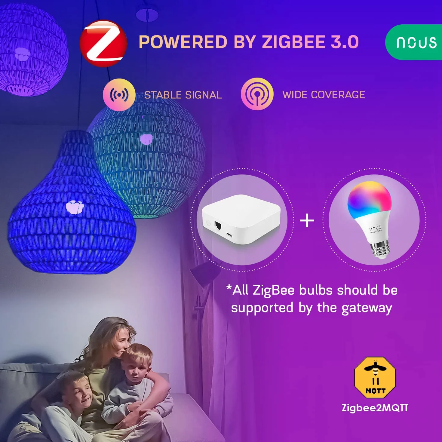 Nous P3Z Smart ZigBee Bulb RGB E27: Inteligentna Żarówka LED z Kontrolą Kolorów