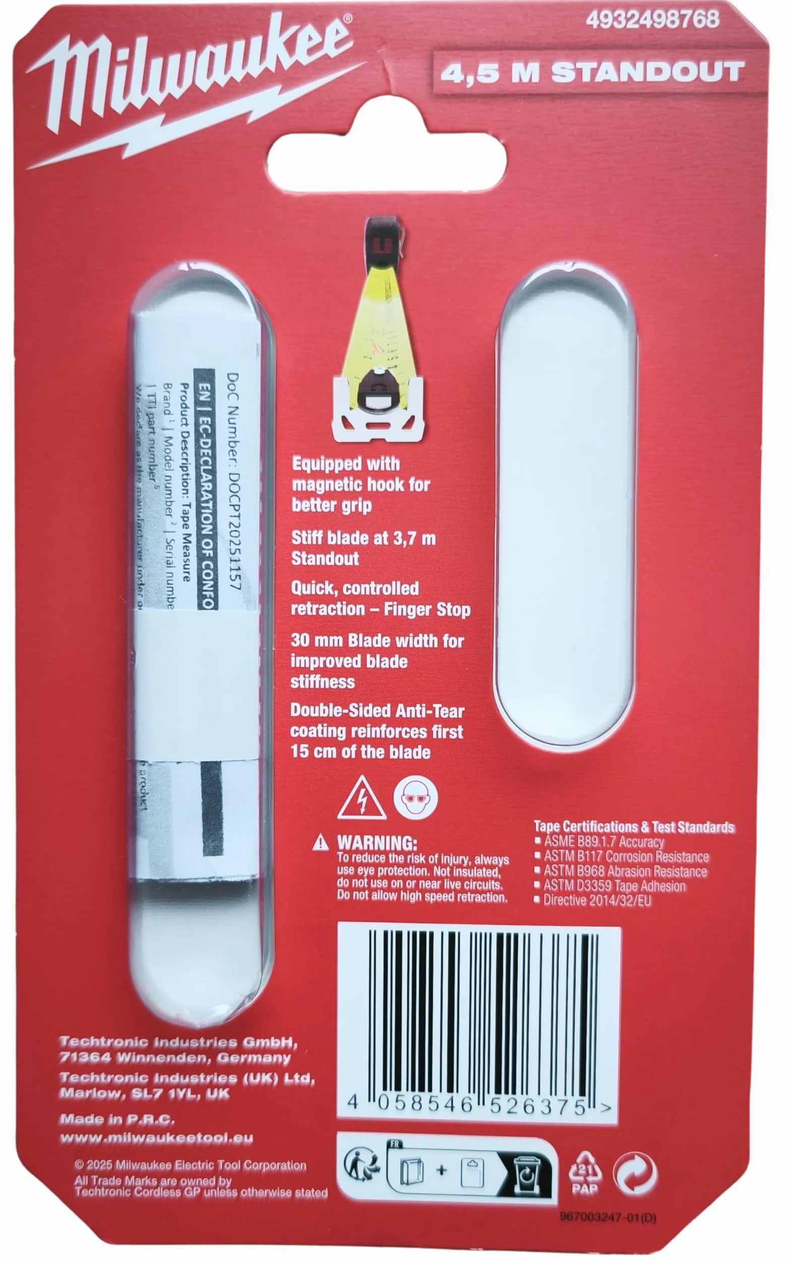 Milwaukee 4932498768 GEN IV taśma magnetyczna 5 m