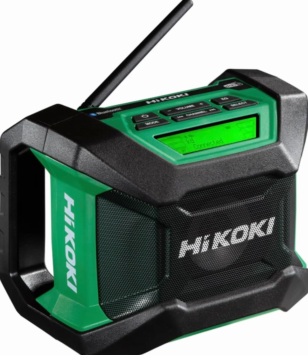 HiKOKI Akku-Baustellenradio UR18DA (Schnurloses Radio, Radiofrequenz: FM/DAB, kann mit Netzadapter oder mit Akku betrieben werden)