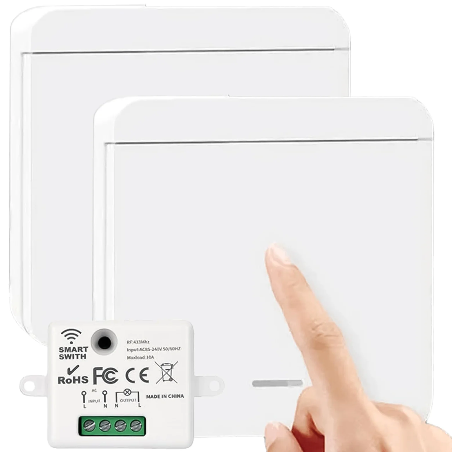 Zestaw 2 radiowych przełączników świetlnych 230 V 433 MHz RF