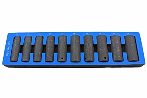 Narzędzia US PRO 10 szt. 1/2" DR 6 pt głębokie uderzenia gniazda metryczne 10-24 mm nowe 3376
